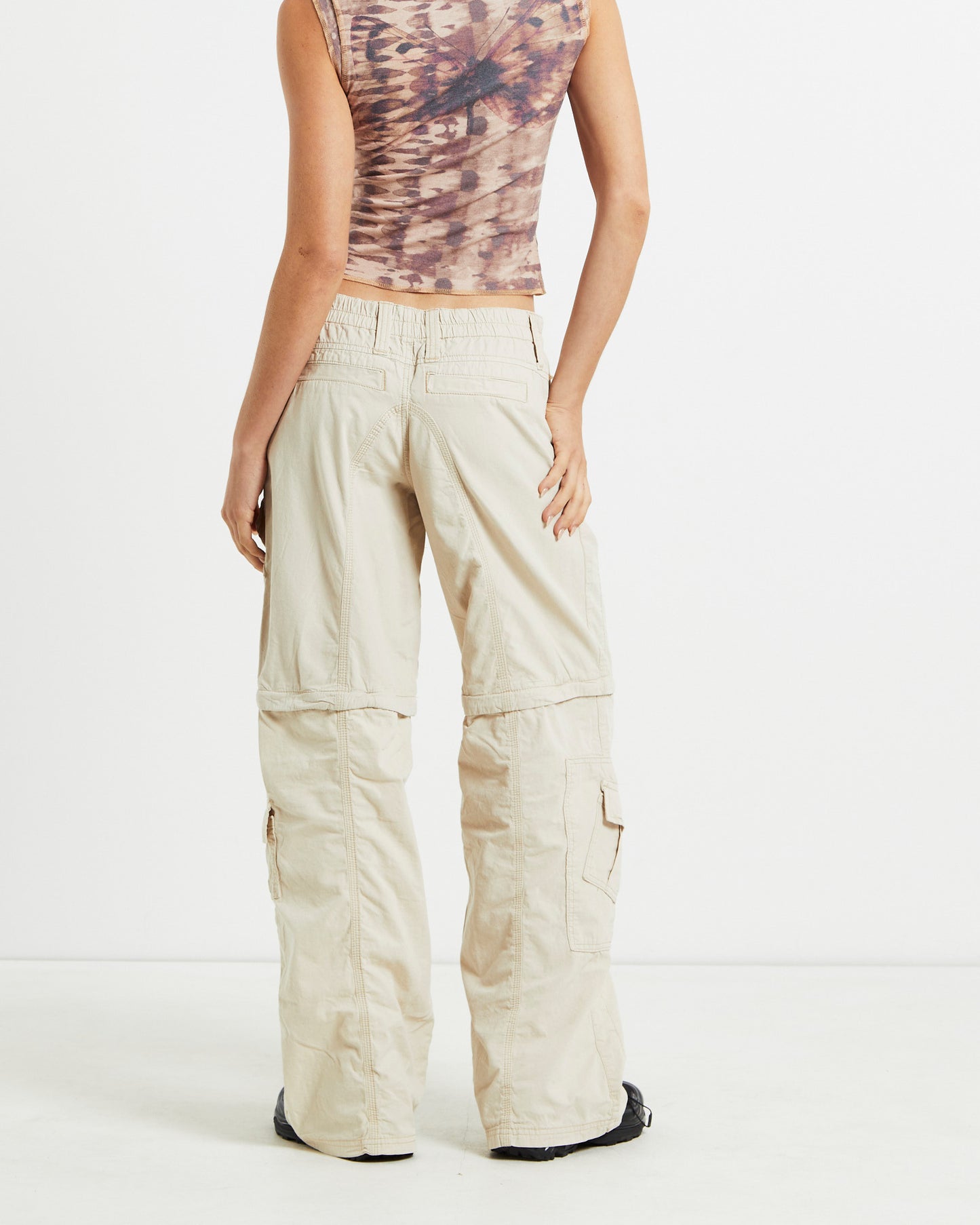 BDG Zip Off Y2K Pants Ecru
