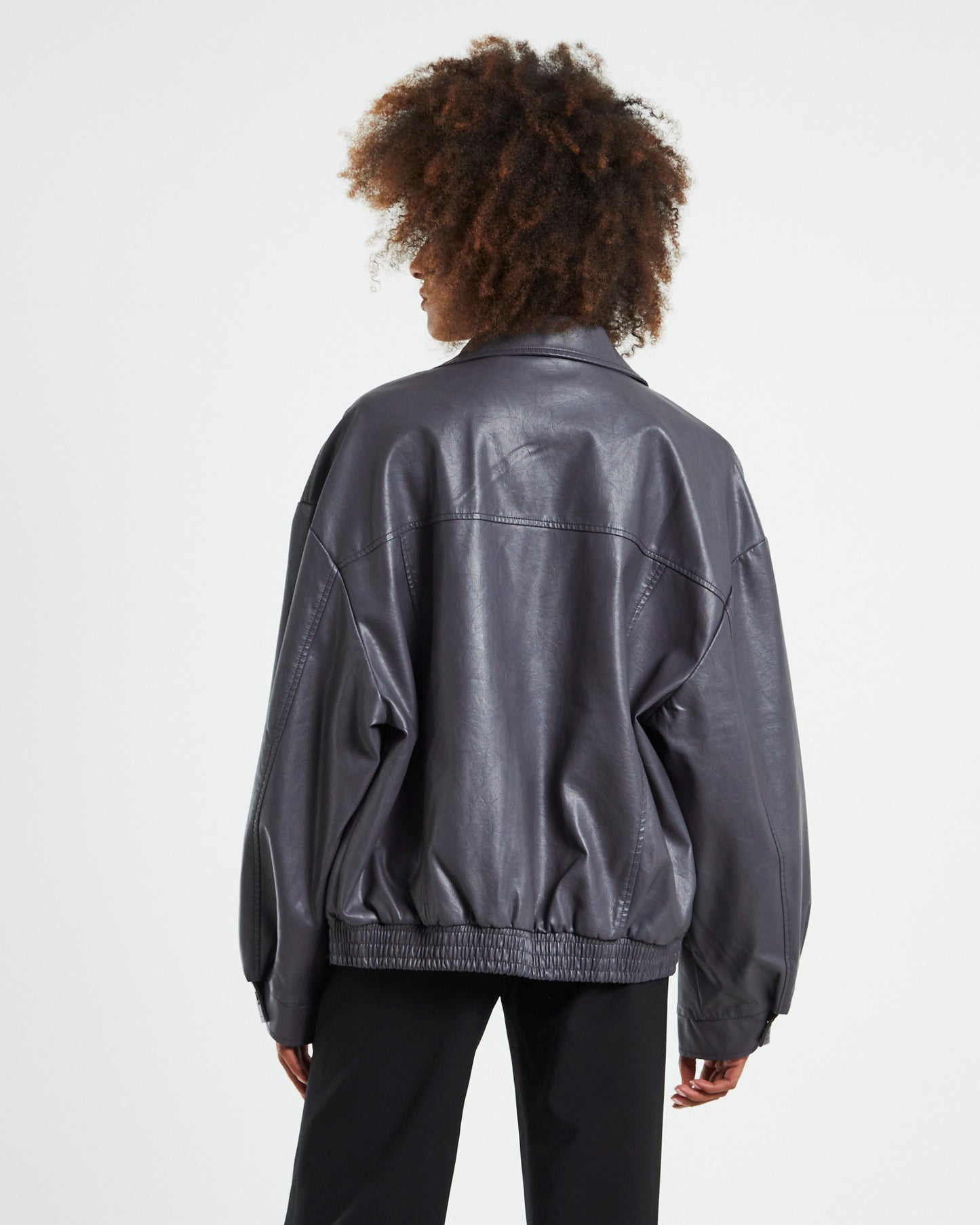 Jen Oversized Patch Pocket Jacket Grey