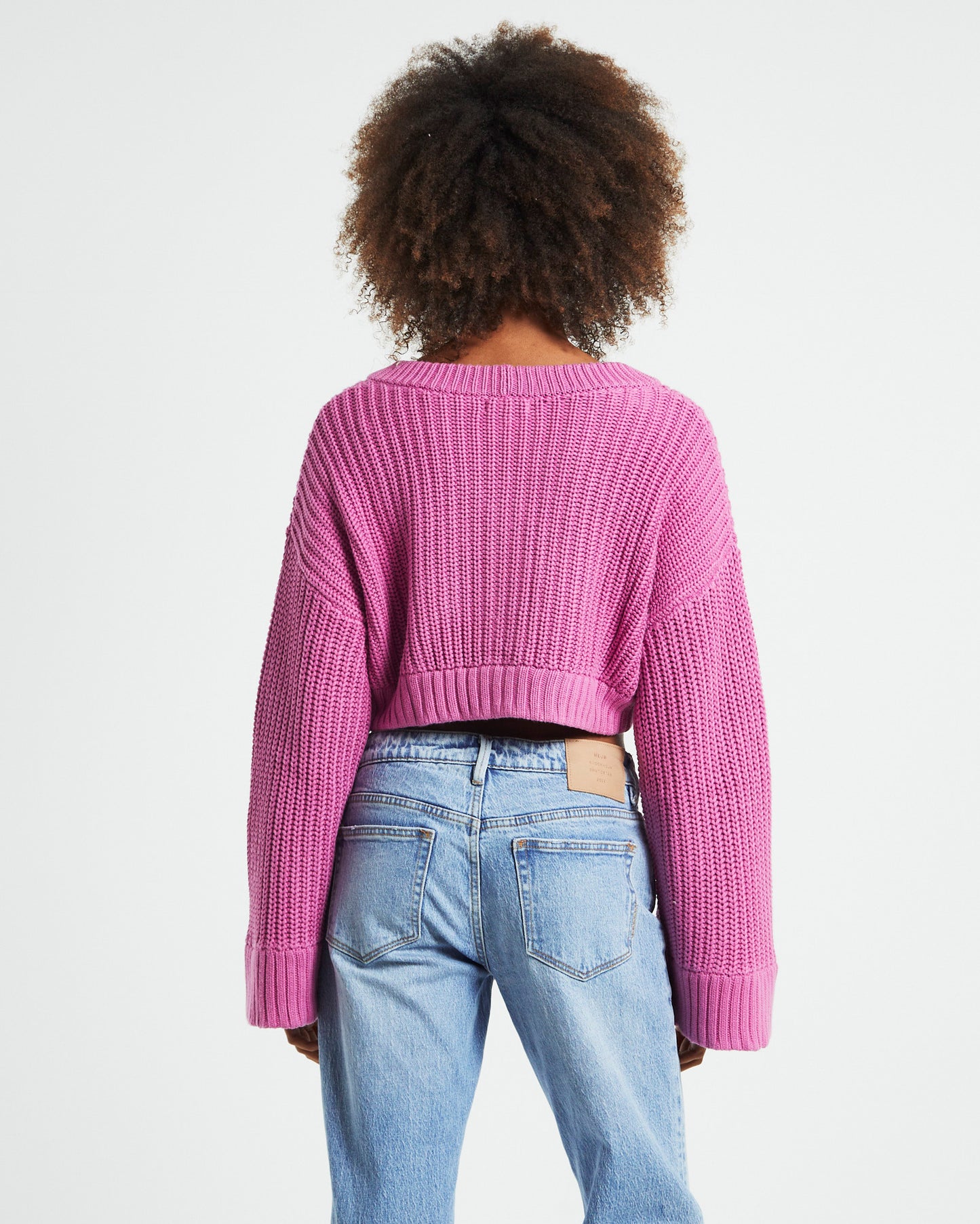 Cooper Crop Cardigan Shell Pink