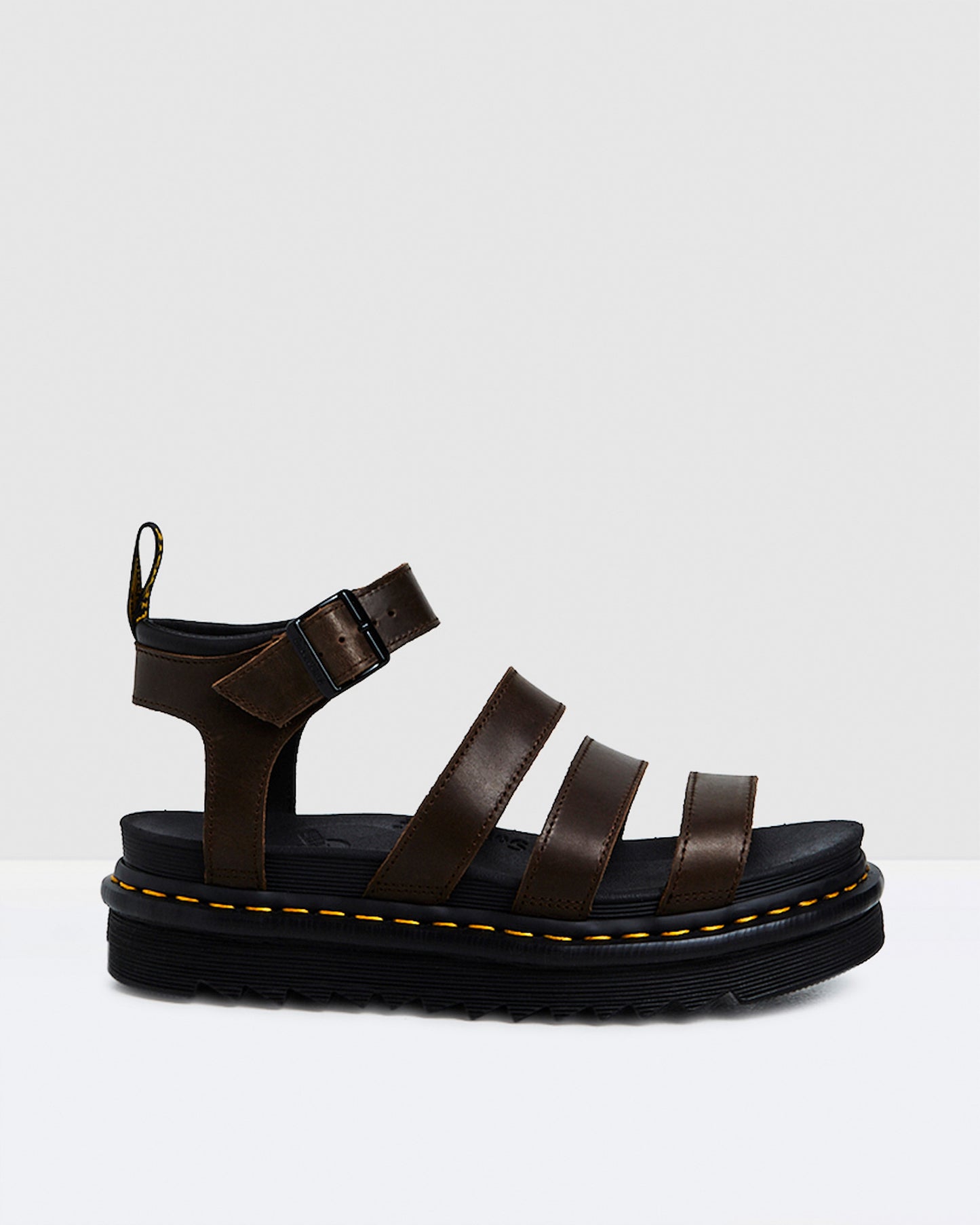 Blaire 3 Strap Sandals Oily Illusions Dark Brown