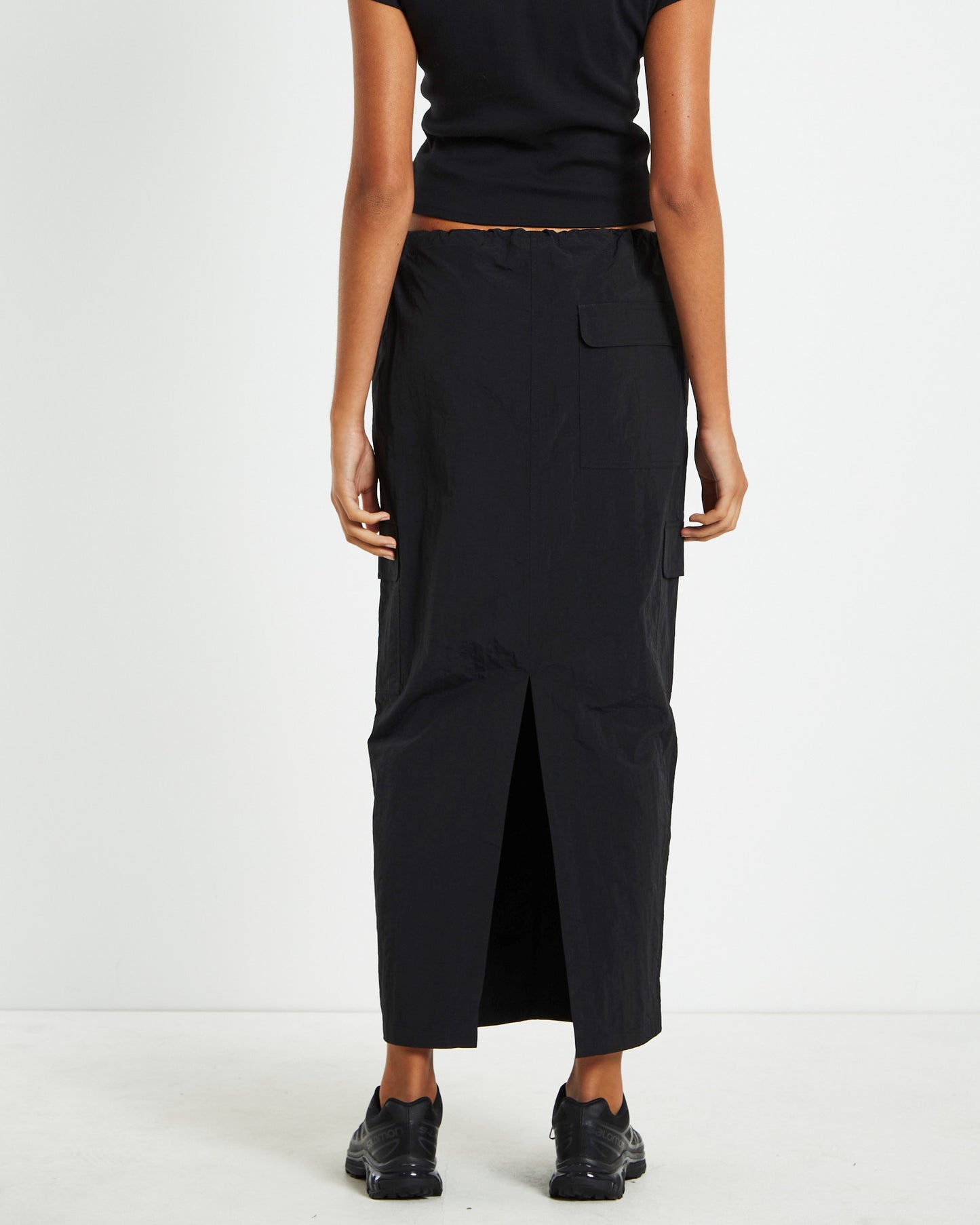 Ruby Multi Pocket Cargo Maxi Skirt Black