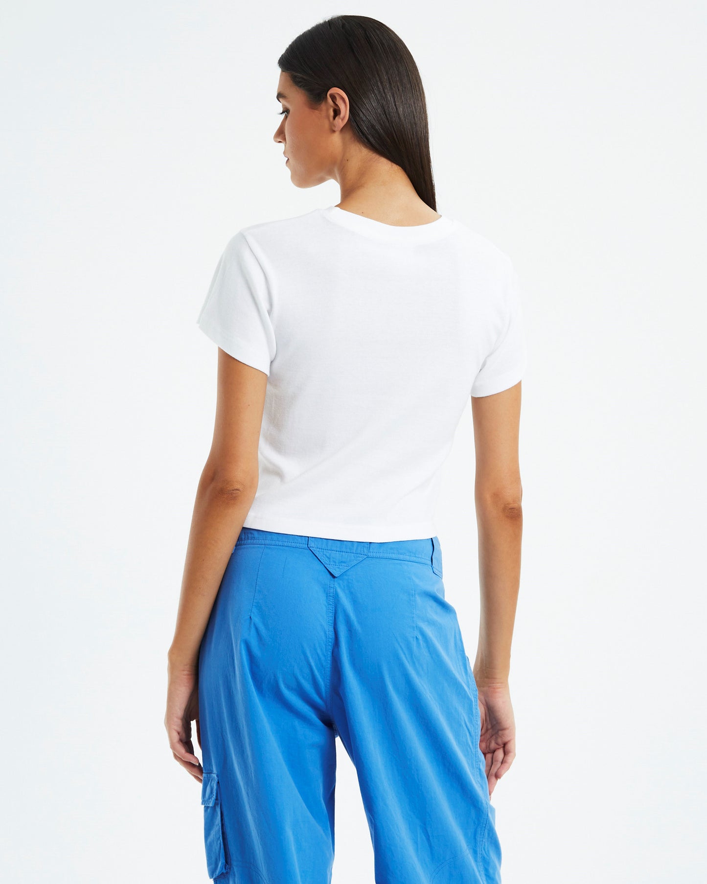 Doodling Rib Tee Washed White