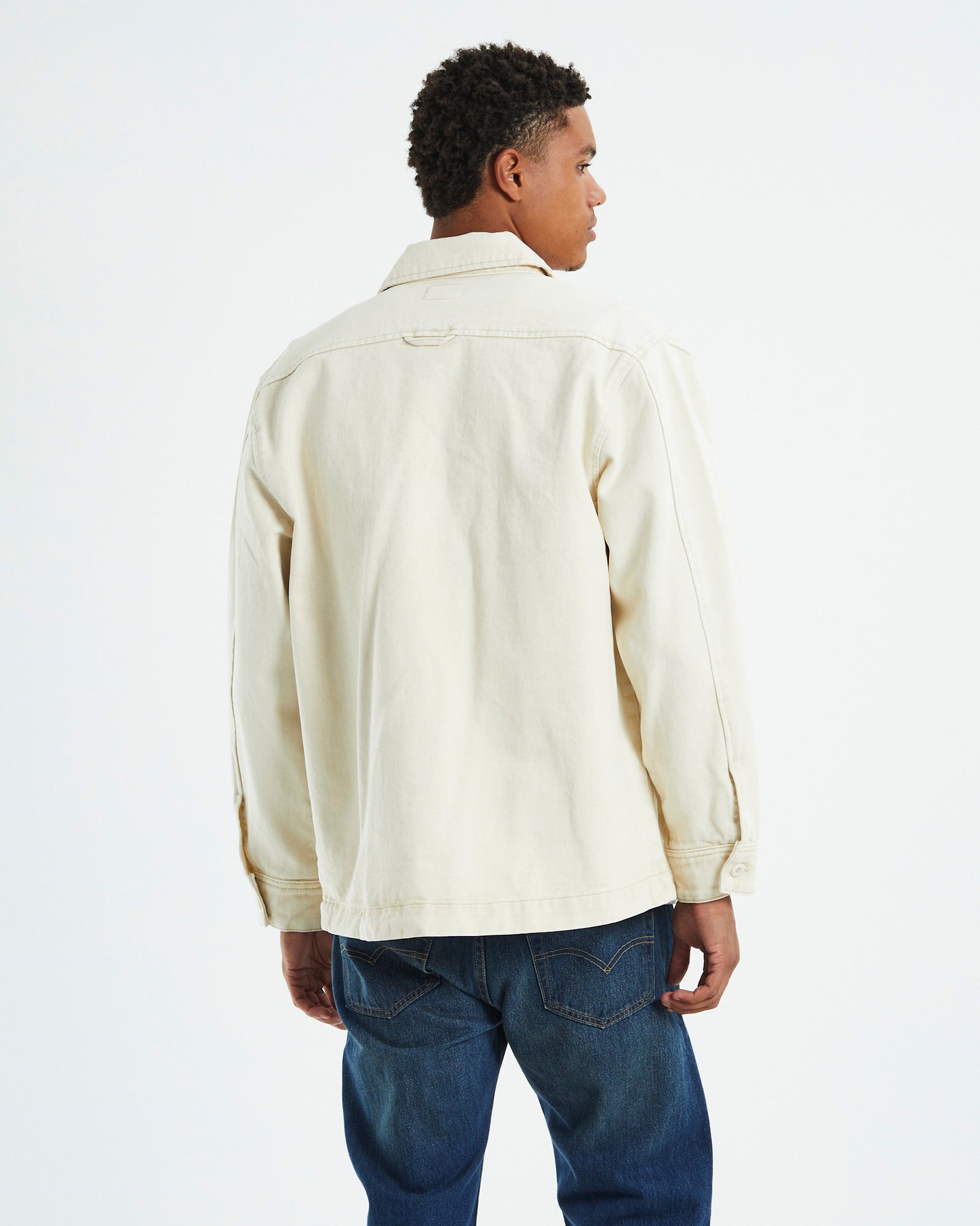 Windsor Twill Long Sleeve Overshirt Natural
