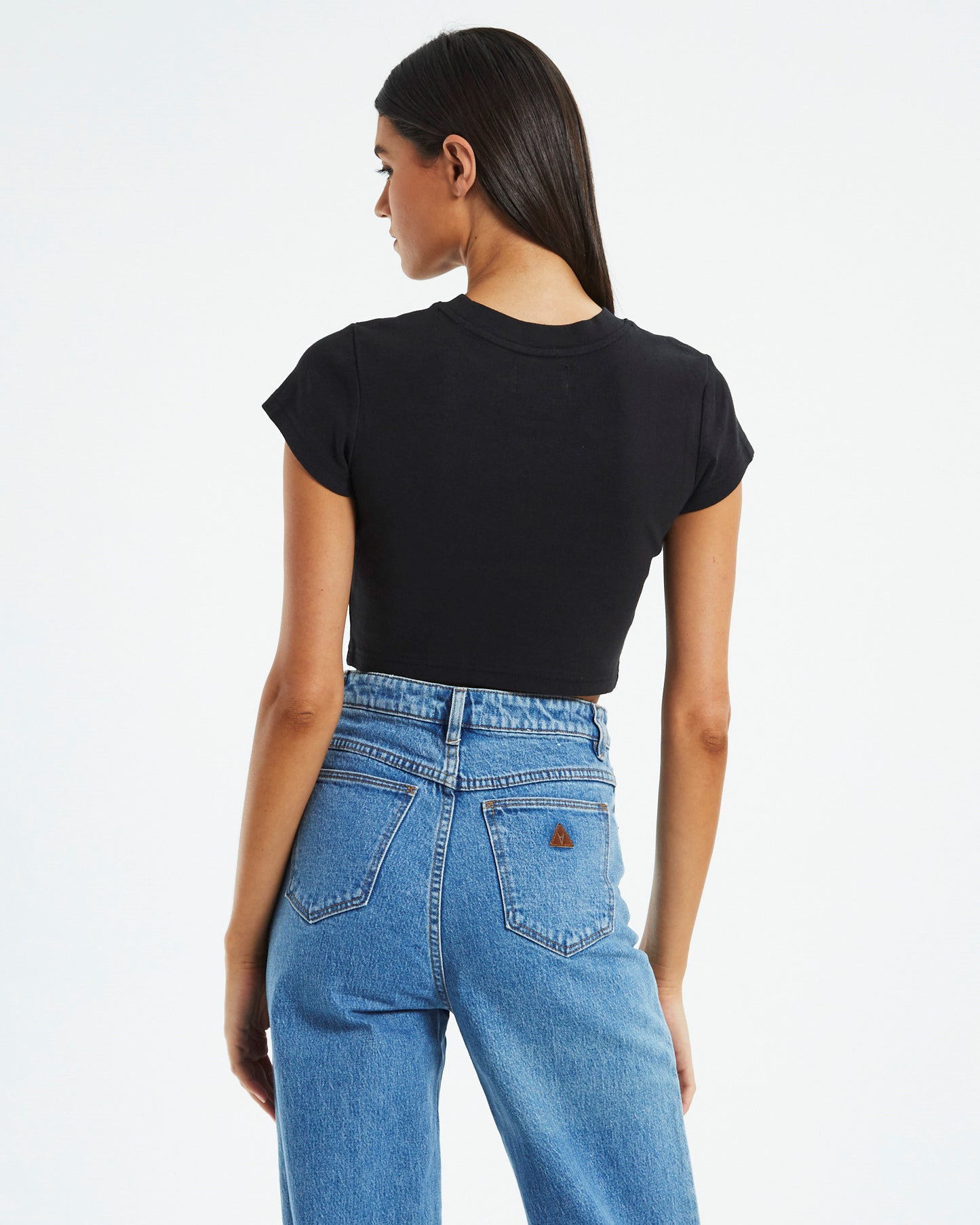 A 90s Crop Tee Black