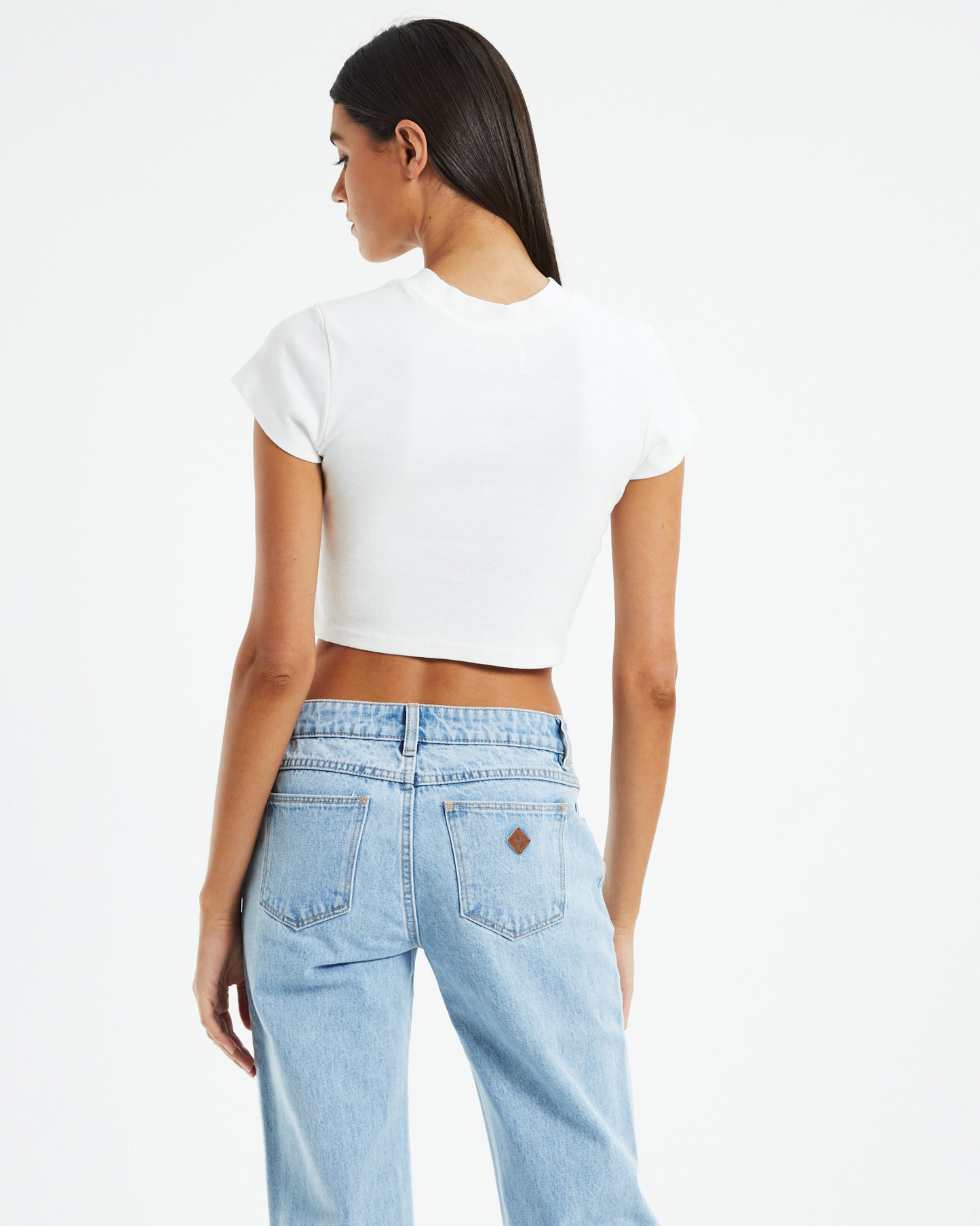 A 90s Crop Tee White Sand