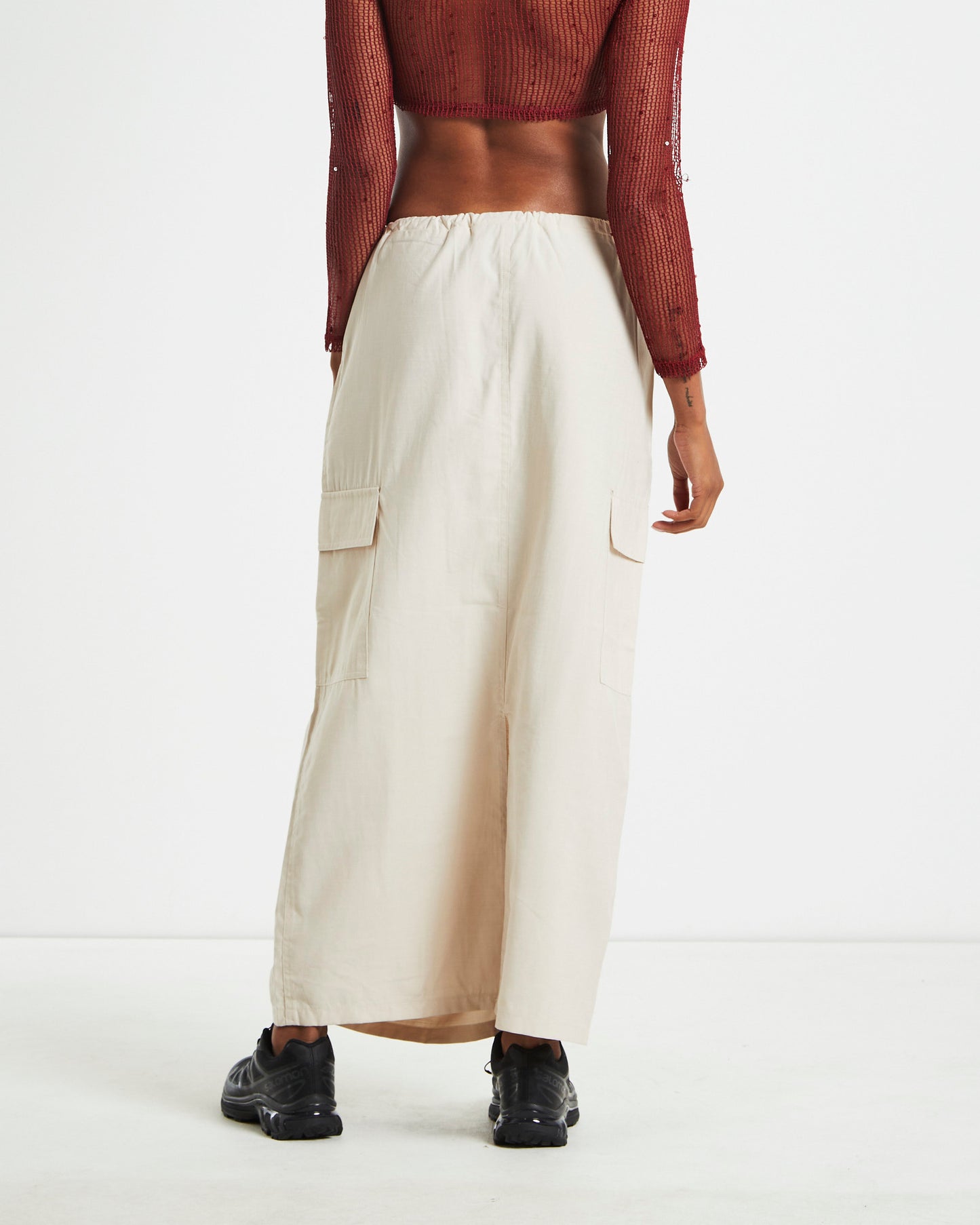 Nikita Parachute Maxi Skirt Cream