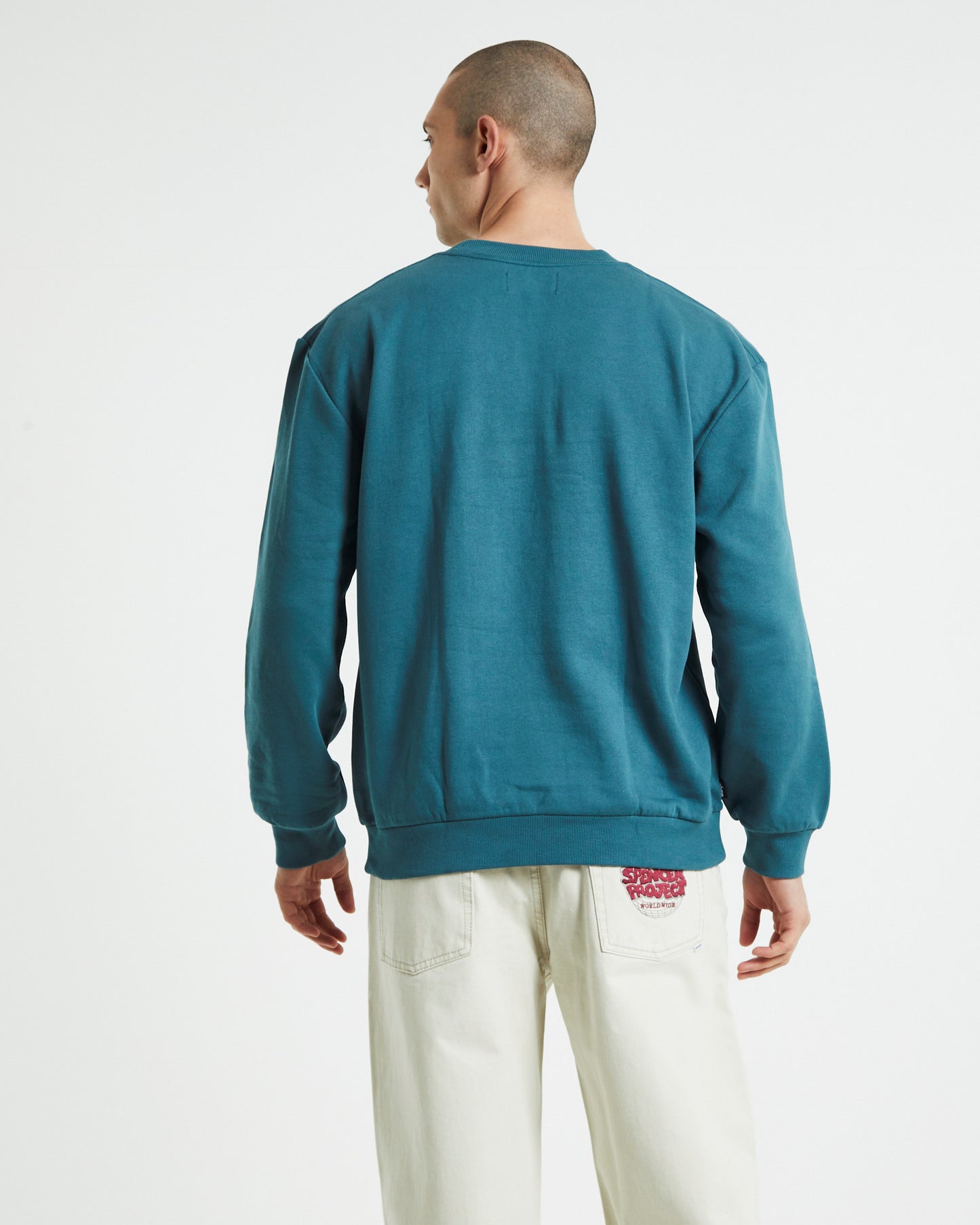 Tripped Baggy Crew Vintage Teal