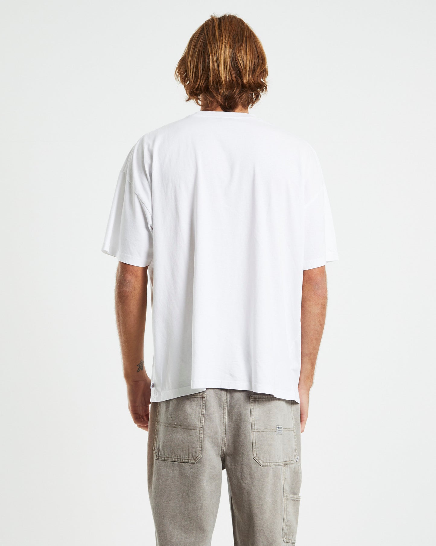 Classic Logo Distress Short Sleeve T-Shirt White