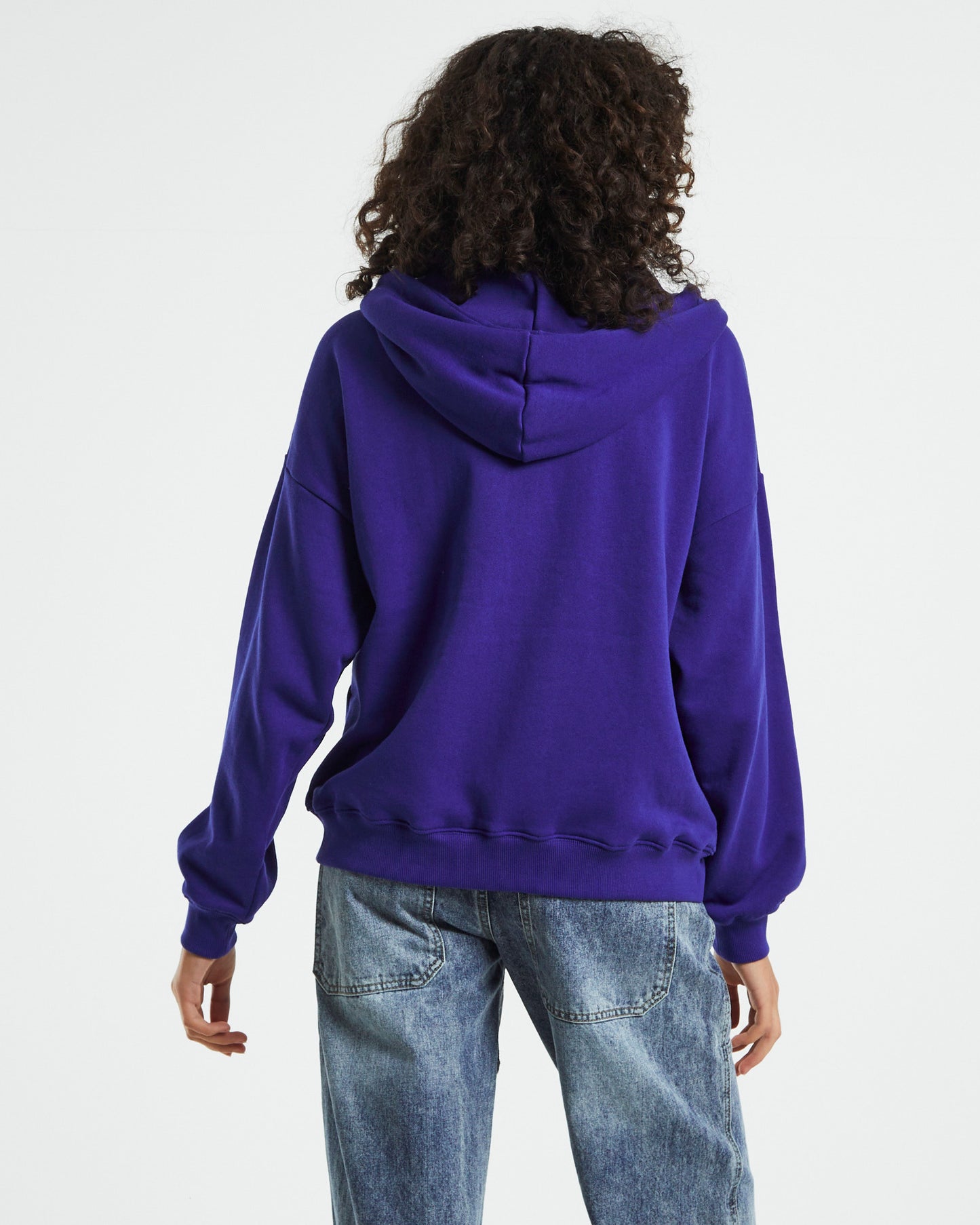 Bronx Oversized Zip Through Fleece Jacket Blue