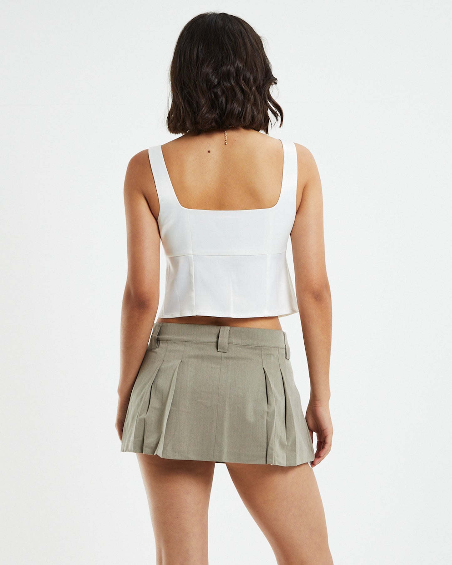 Stella Silky Corset Top Ivory