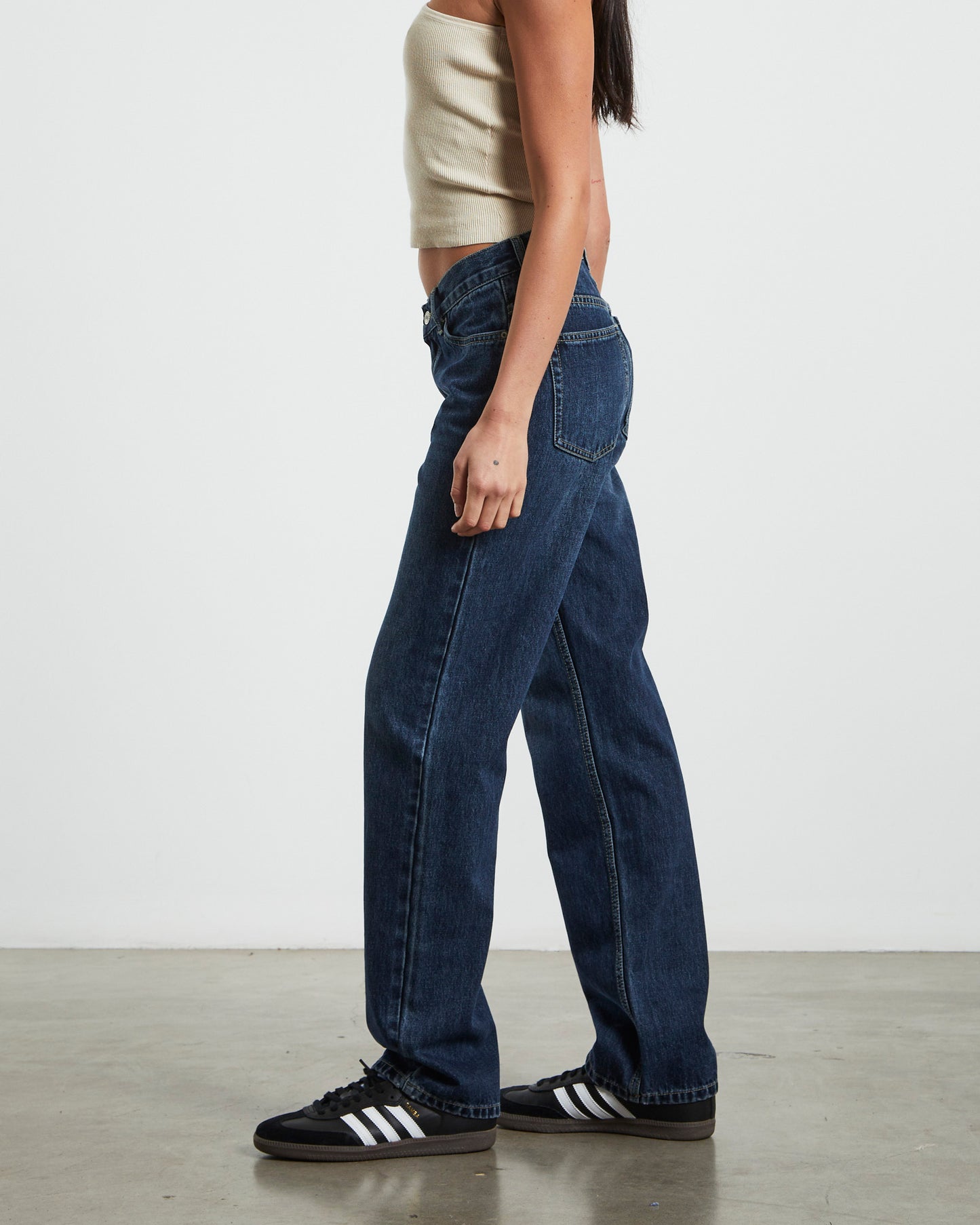 Emmy V Waist Straight Jeans  Y2K