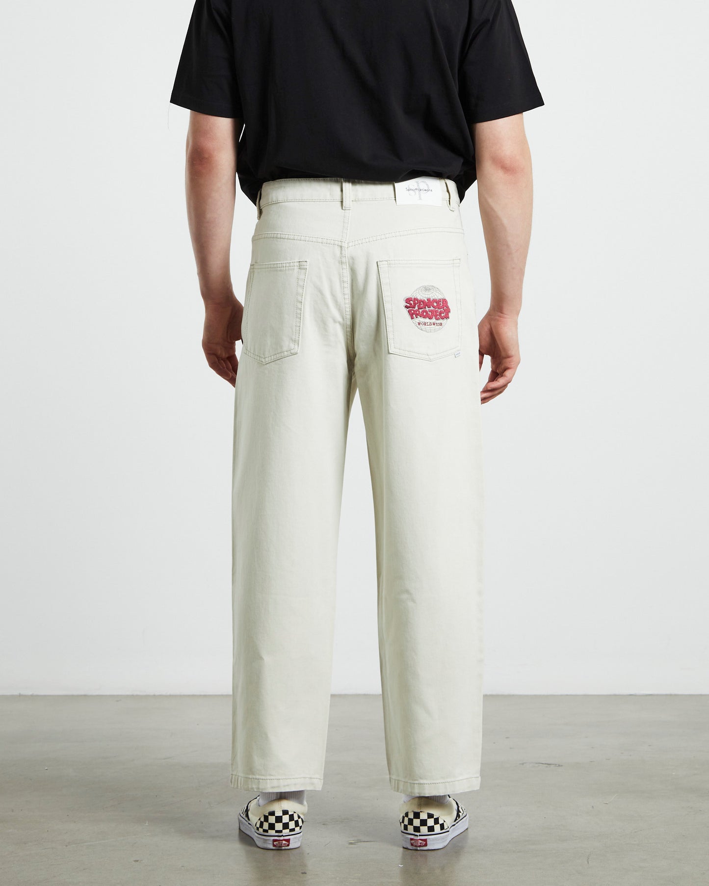 Wide Boy Contrast Stitch Ecru