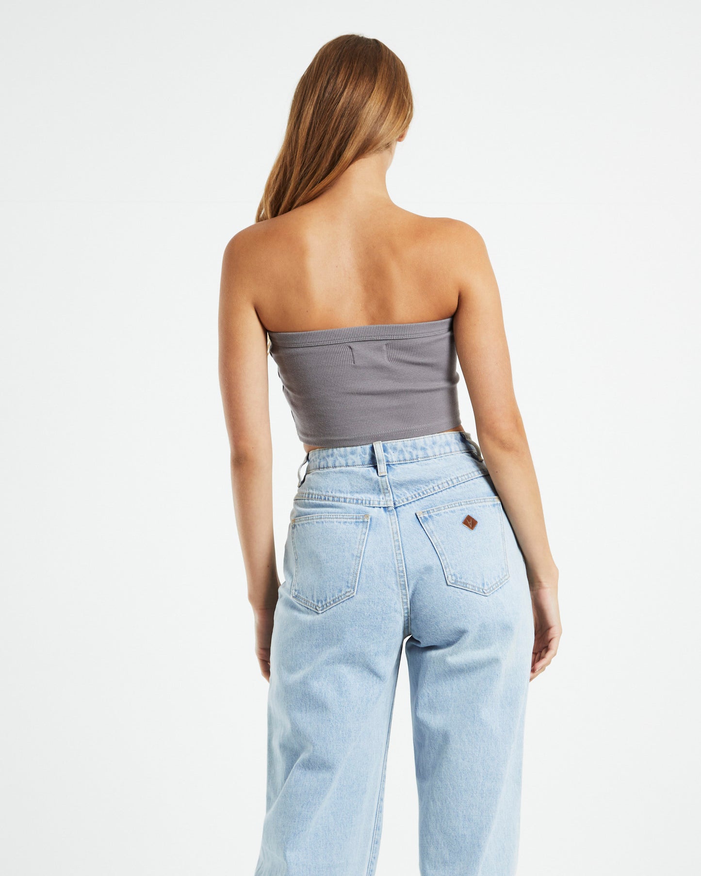 A Heather Bandeau Top Slate