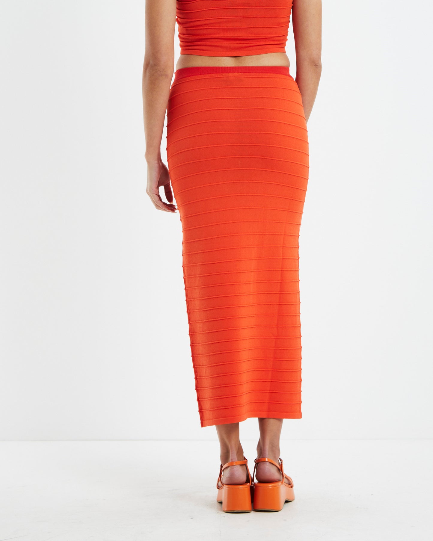 Lex Low Rise Knit Midi Skirt