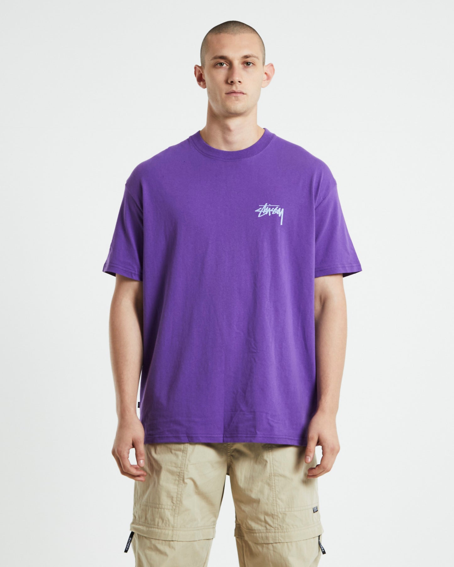 Two Dice Short Sleeve T-shirt Bright Violet