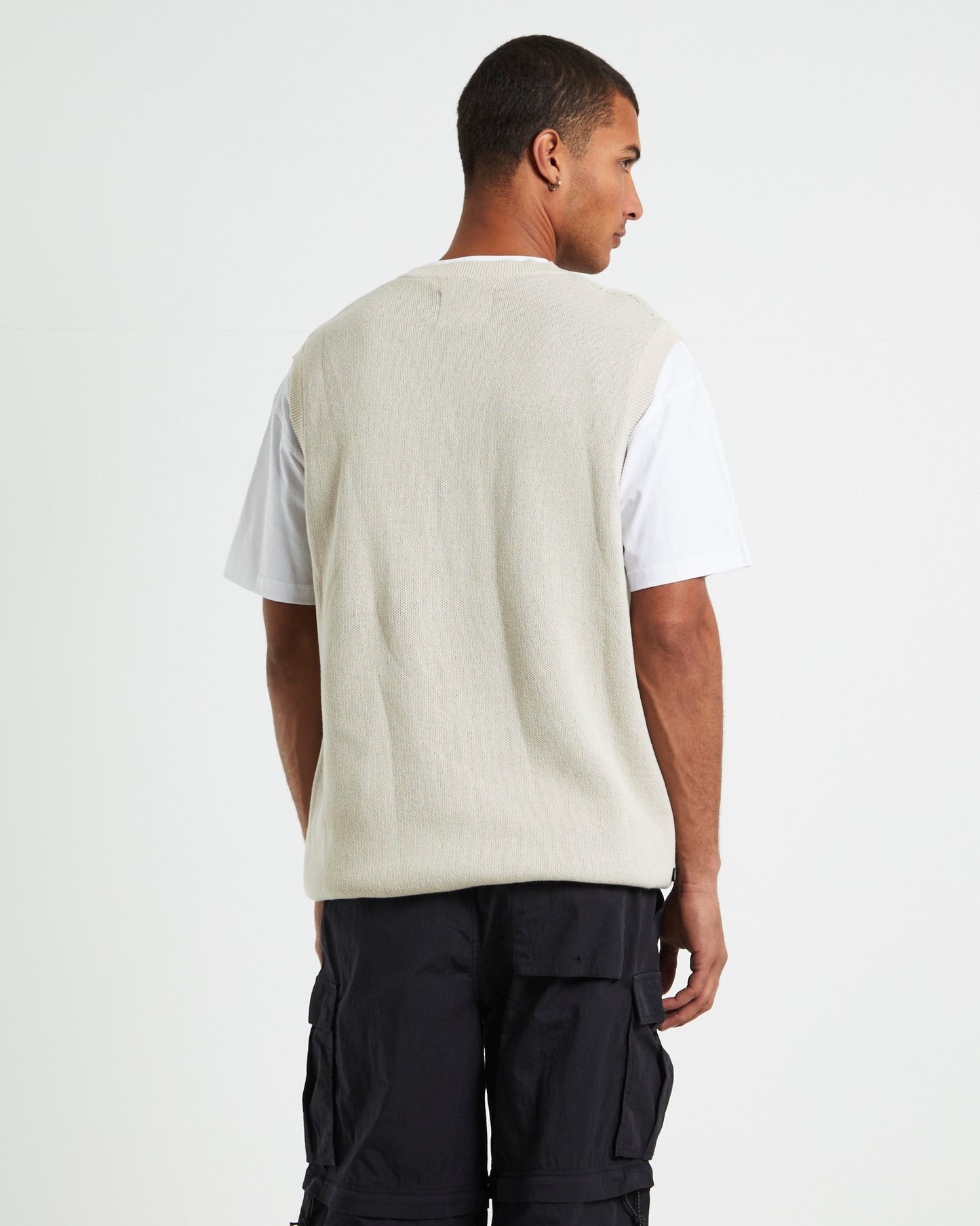 Smooth Stock Knit Vest Cream