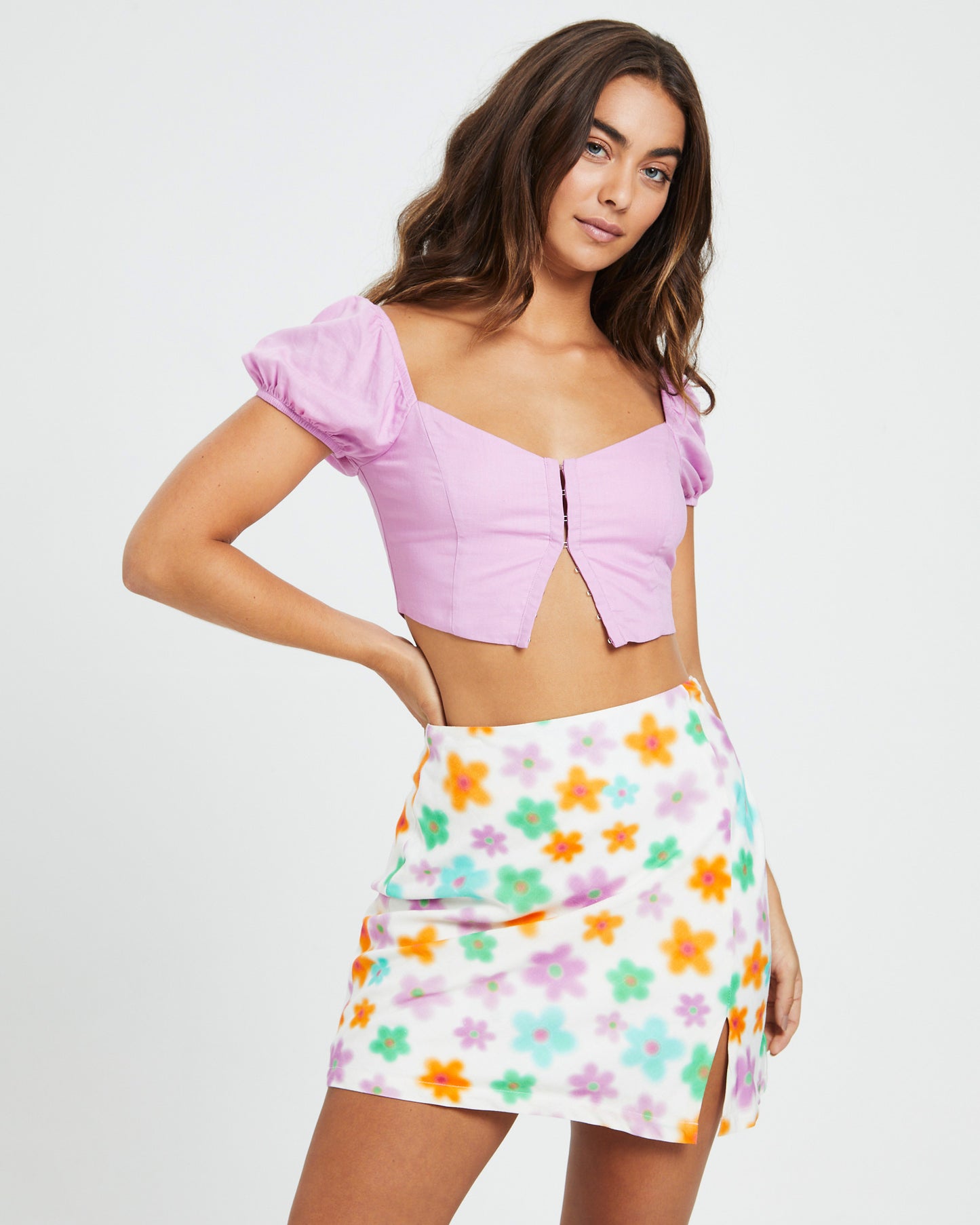 Demi Short Sleeve Bodice Lilac