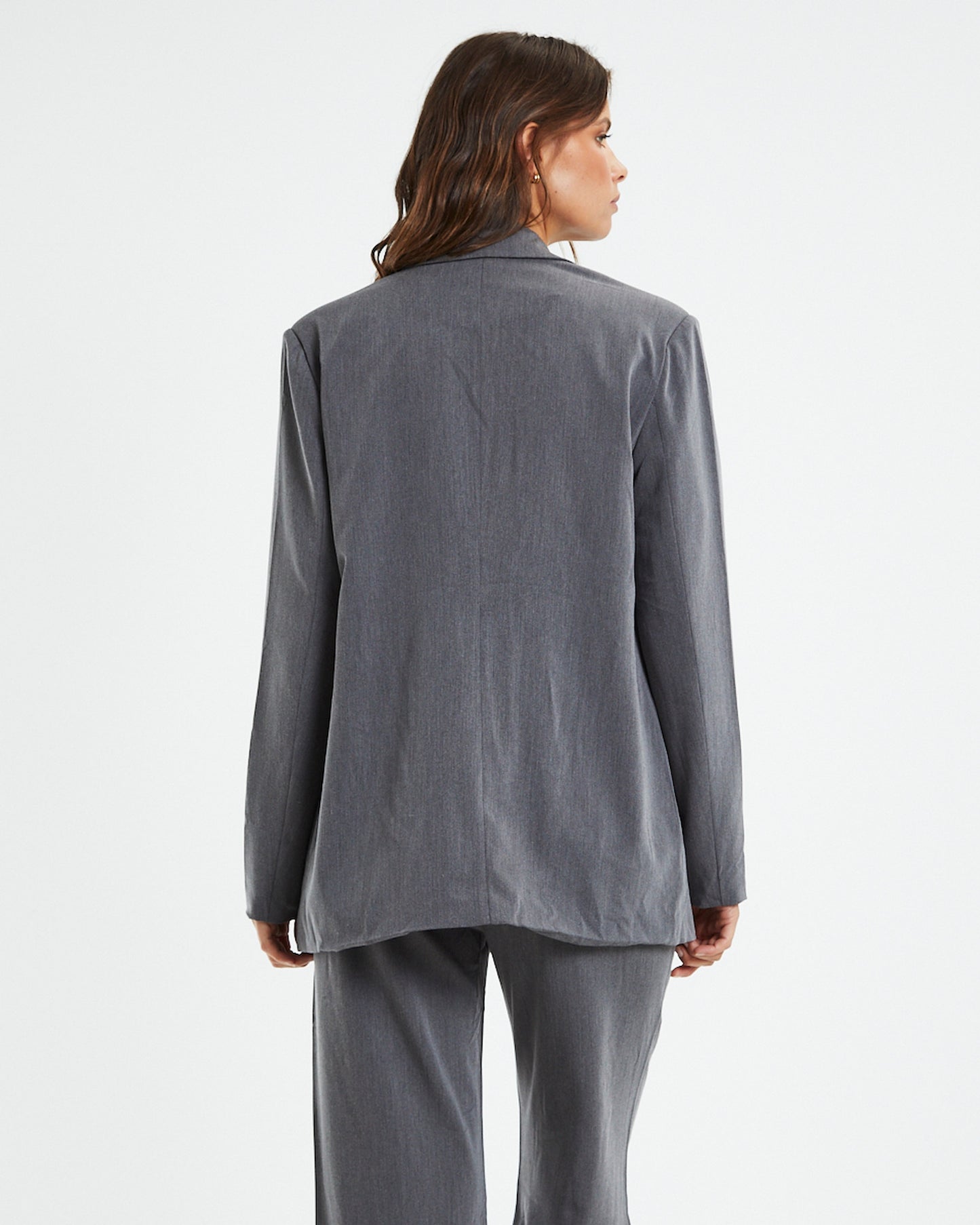 Tia Boyfriend Blazer Grey