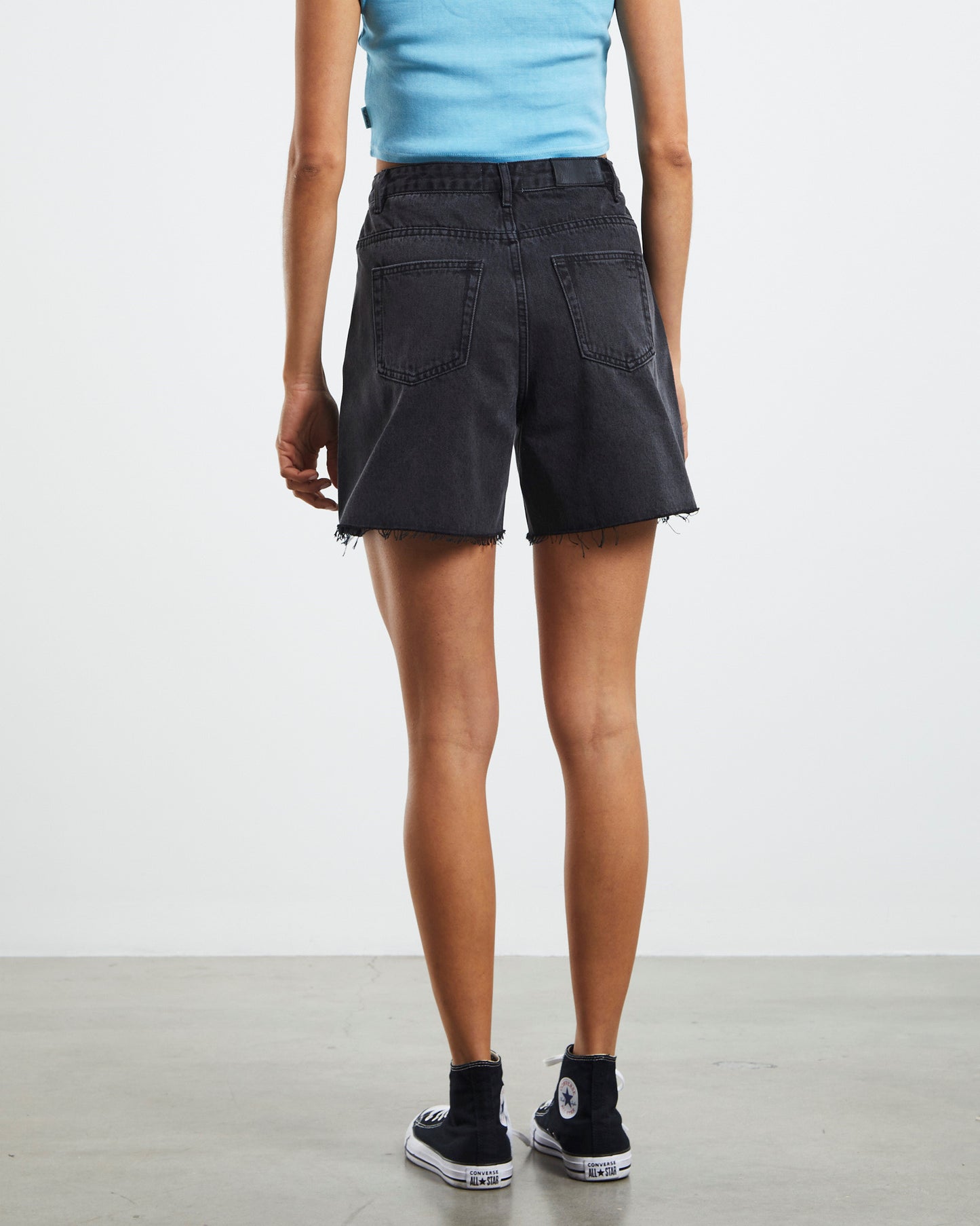 Vinnie Vintage Denim Shorts After Dark Black