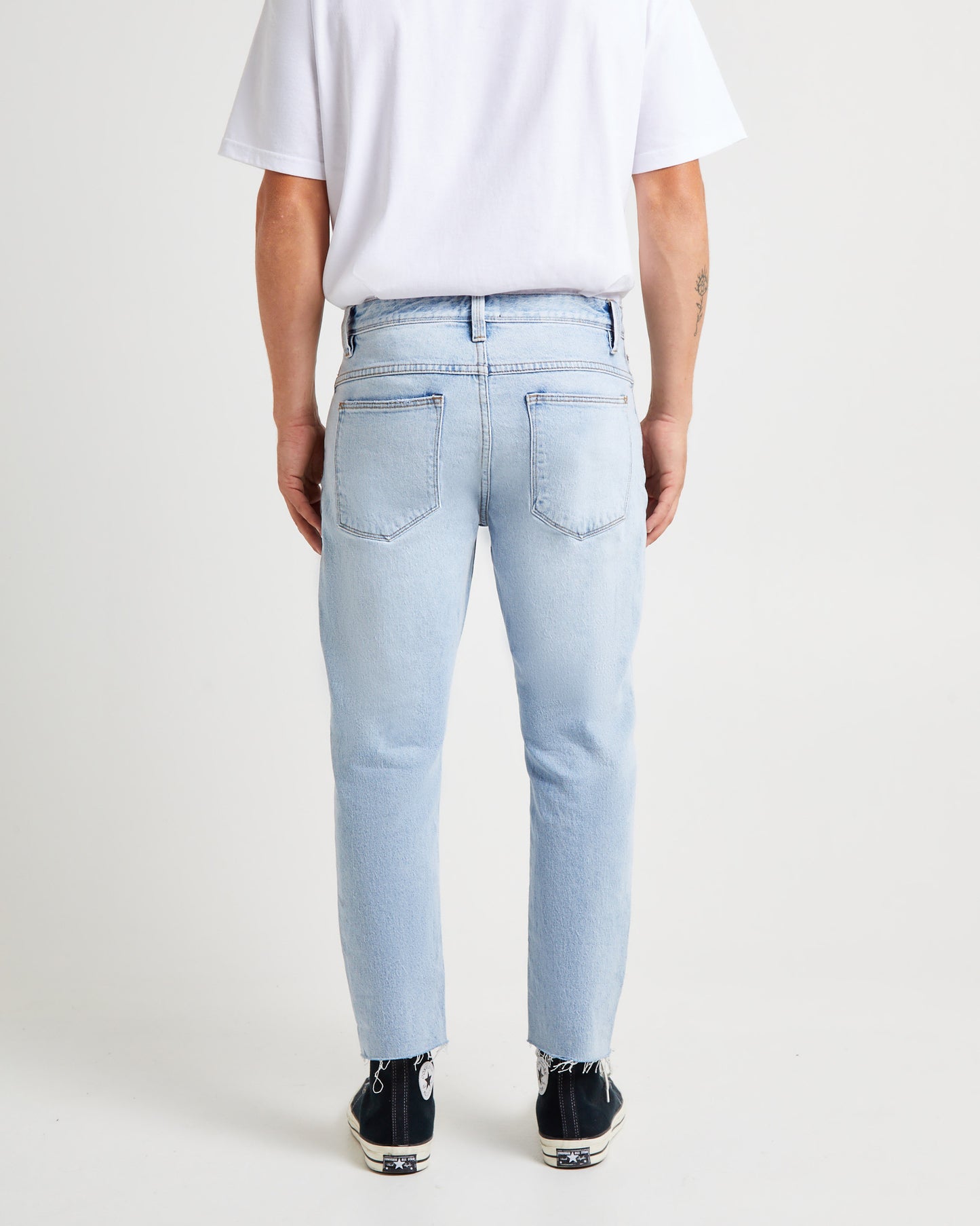 Chopped Straight Denim Jeans