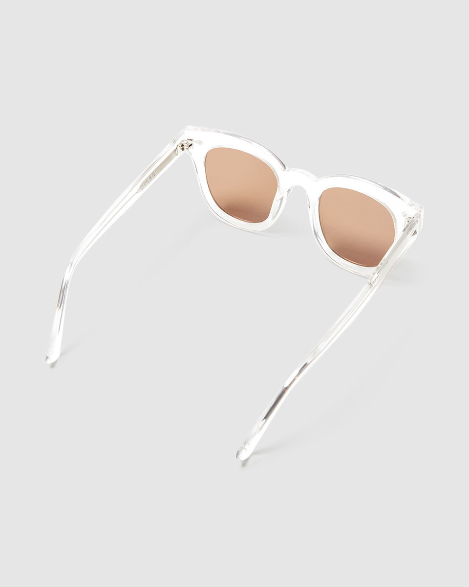 Dylan Crystal Sunglasses Polished Clear/Bronze