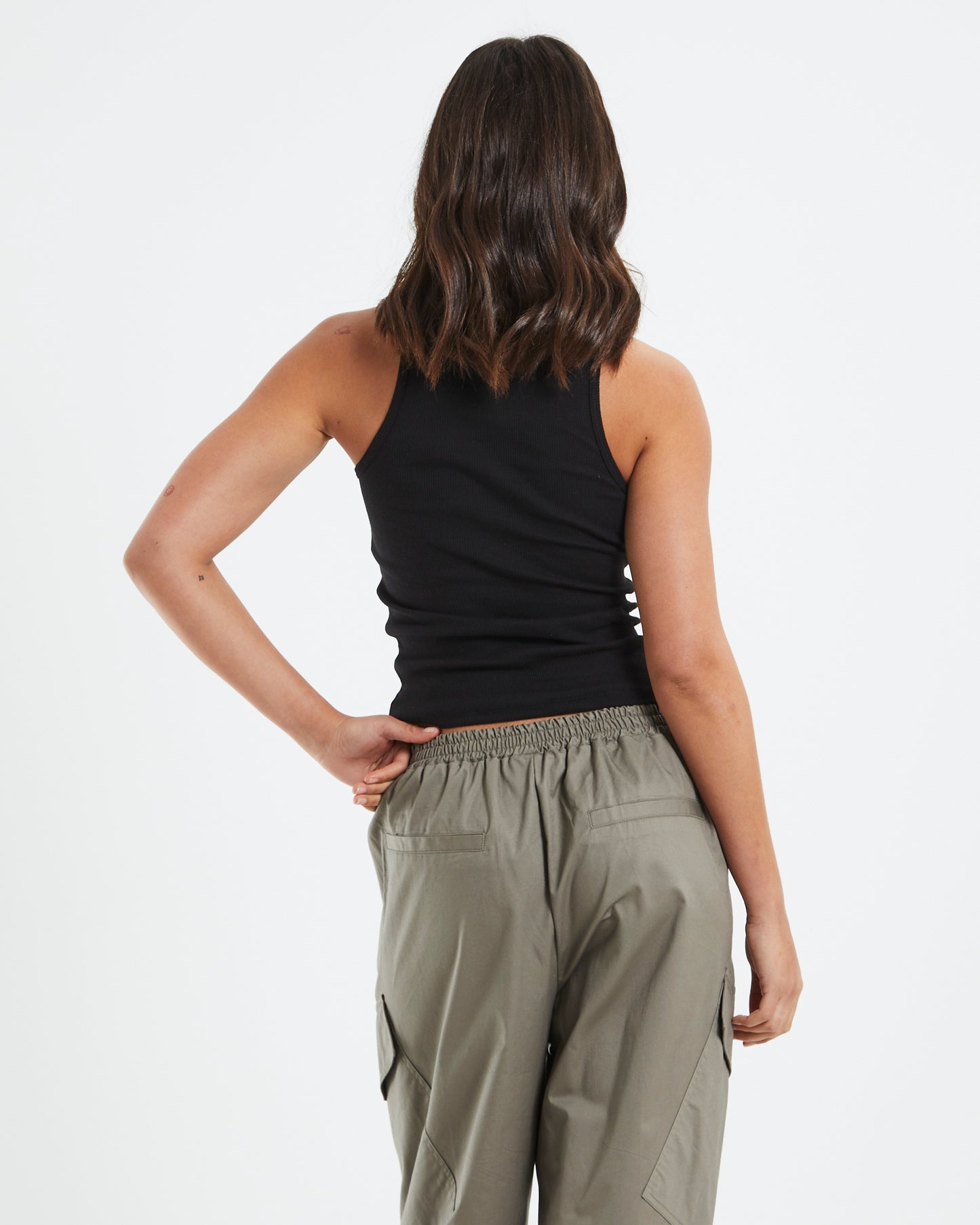 Racer Ribbed Tank Top