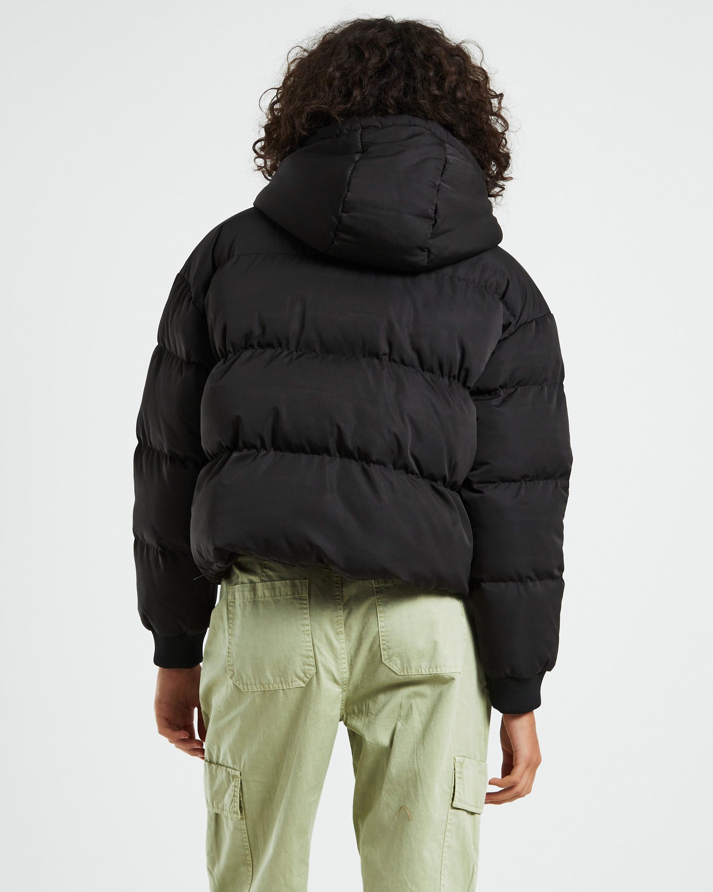 Graffiti Puffa Jacket Black