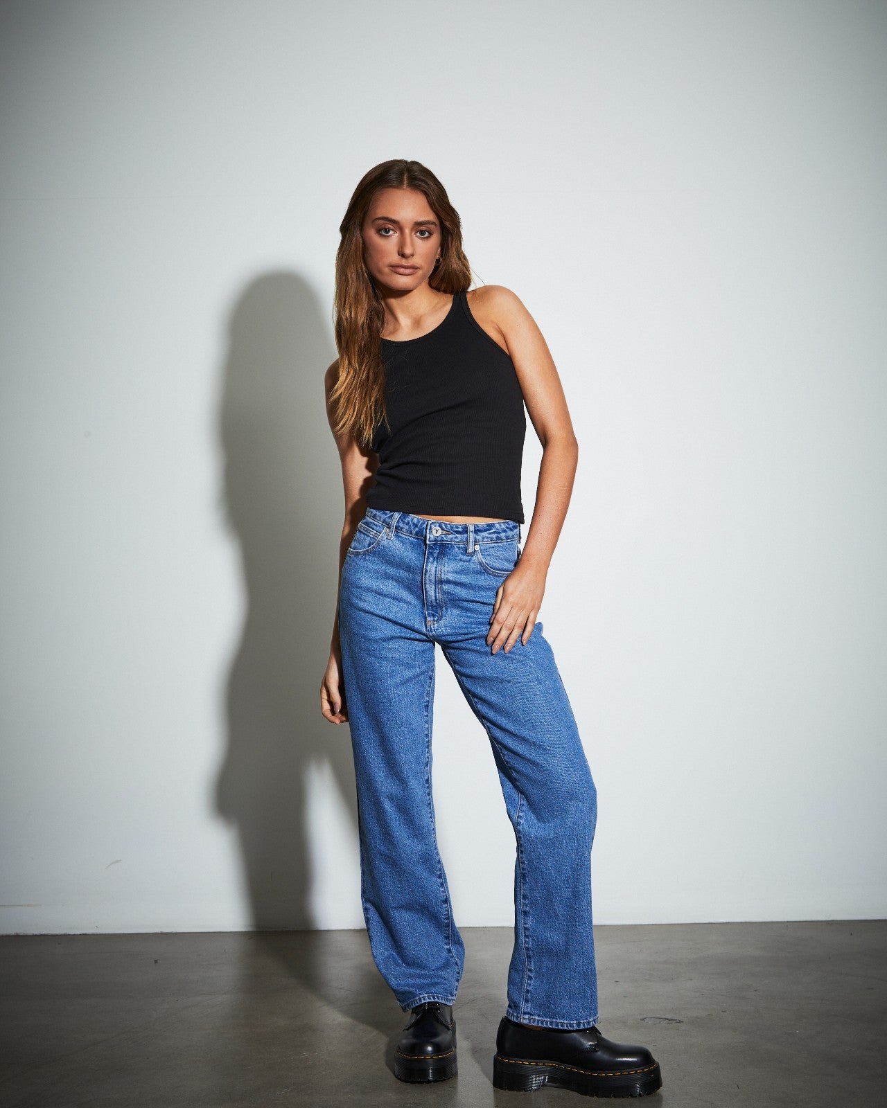 A 94 High Straight Petite Jeans Debbie Blue