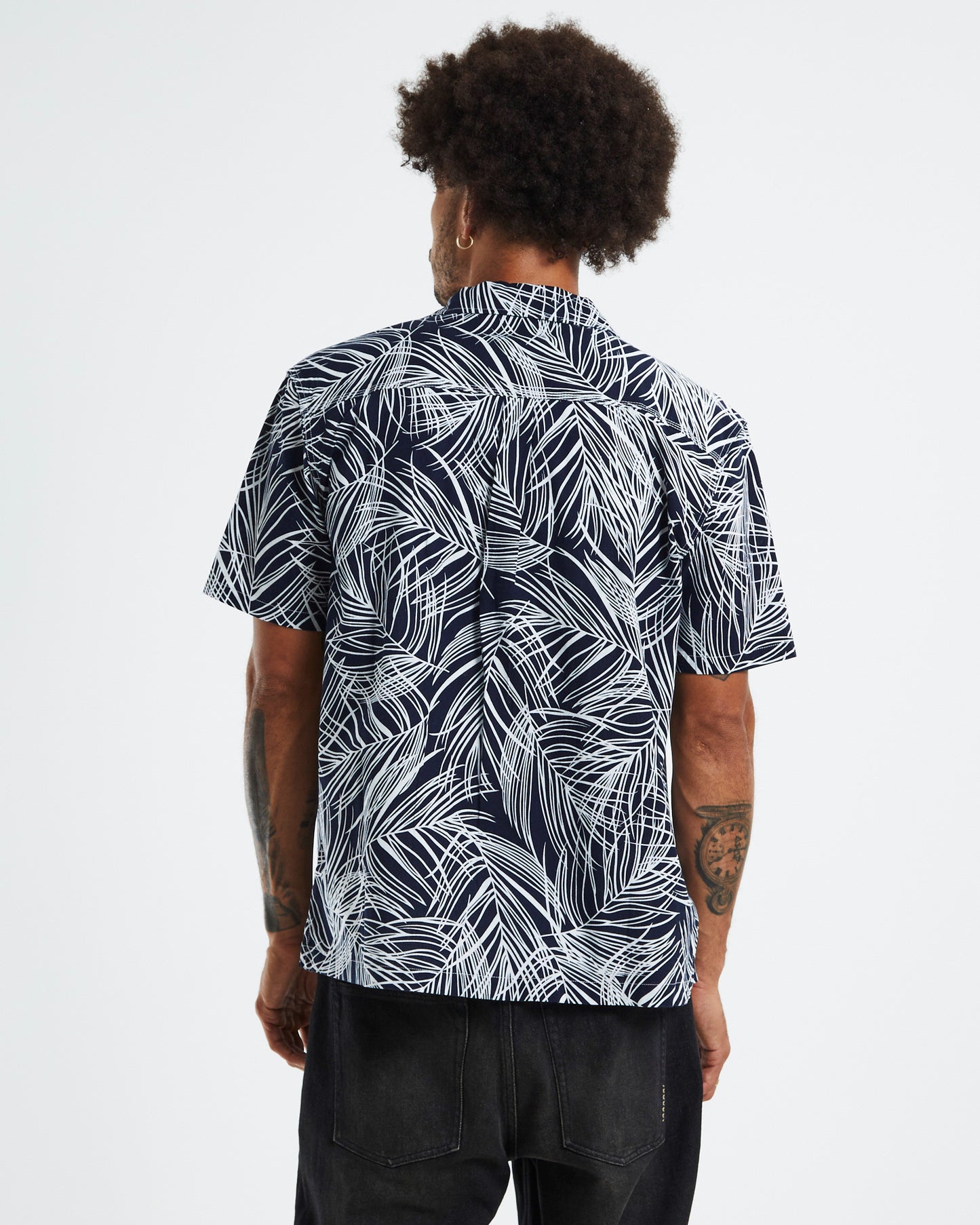 Holiday Short Sleeve Shirt Black/White