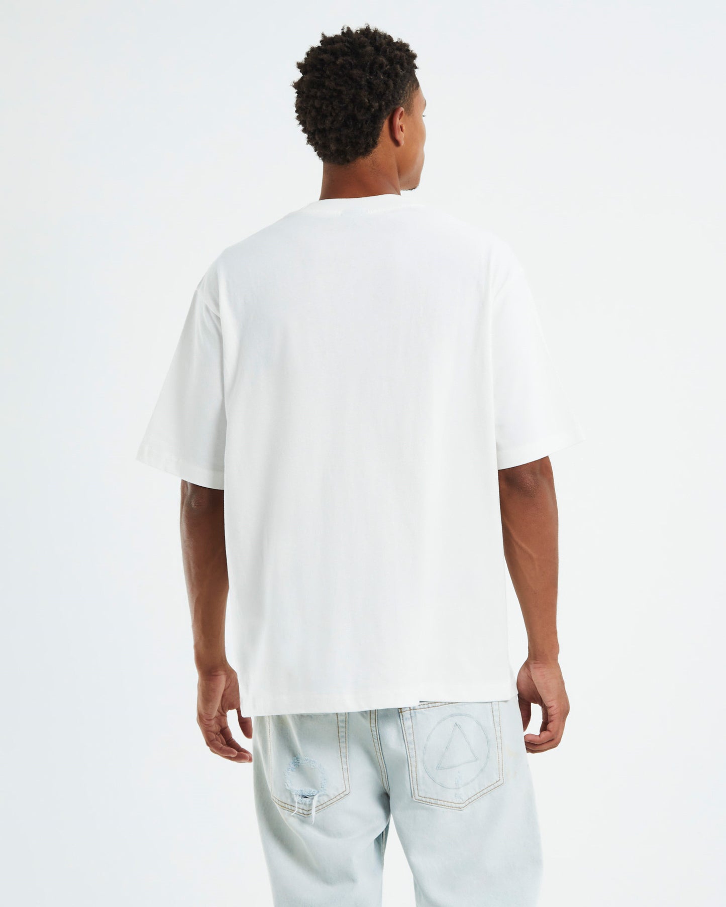 Dive Bar Baggy Short Sleeve T-Shirt Vintage White