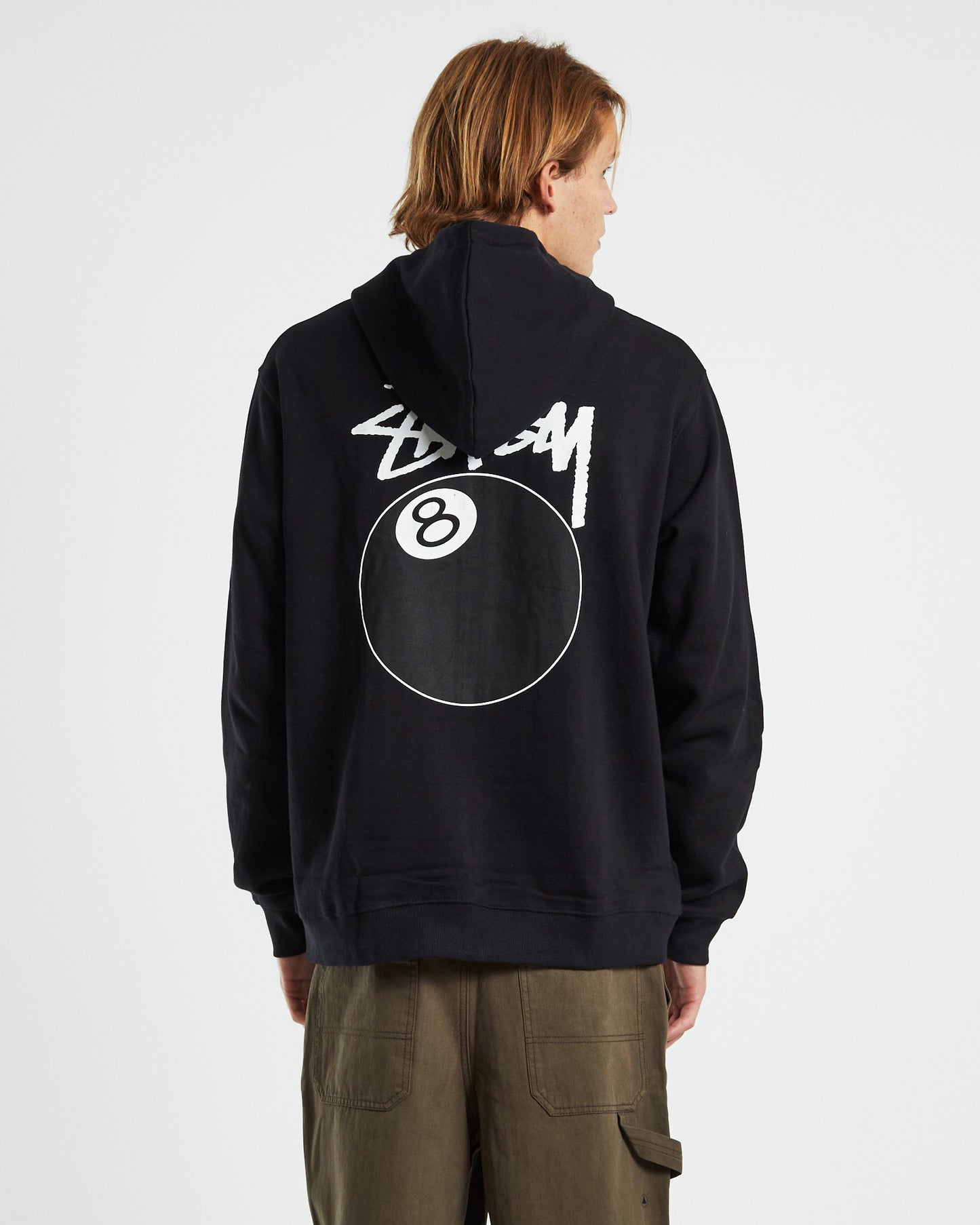 Solid 8 Ball Zip Hoodie Black