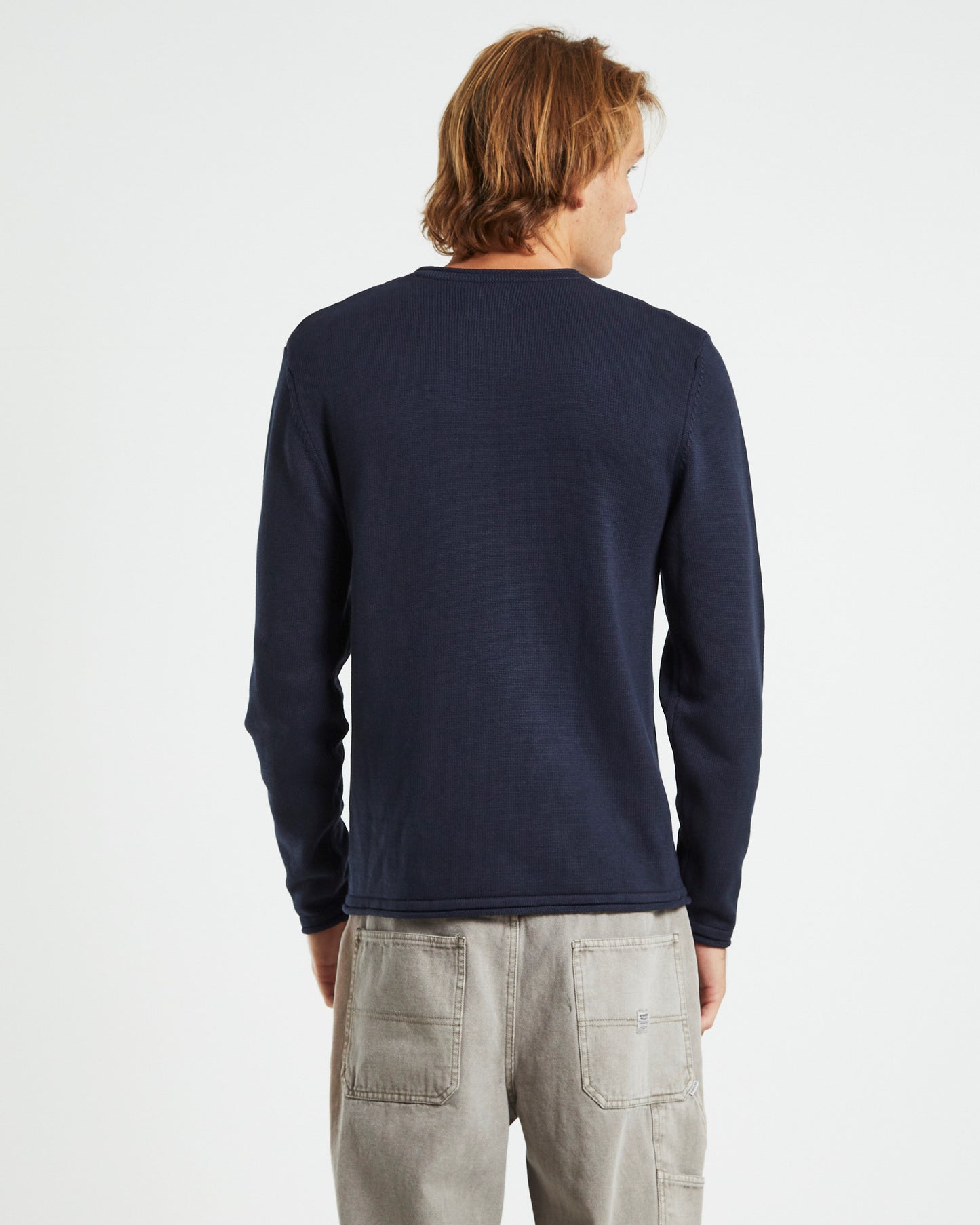 Strummer Lightweight Knit Jumper Dark Navy