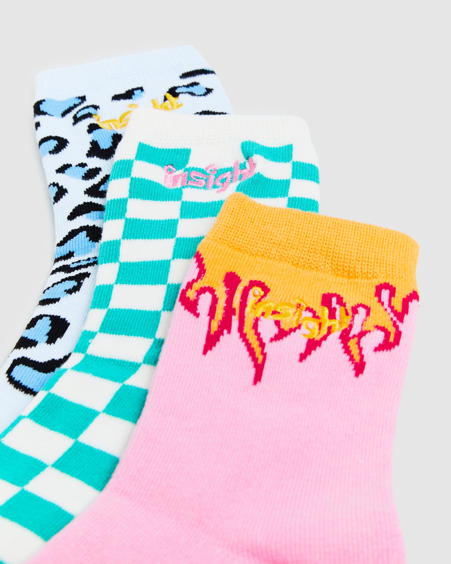 Check Socks 3 Pack Assorted