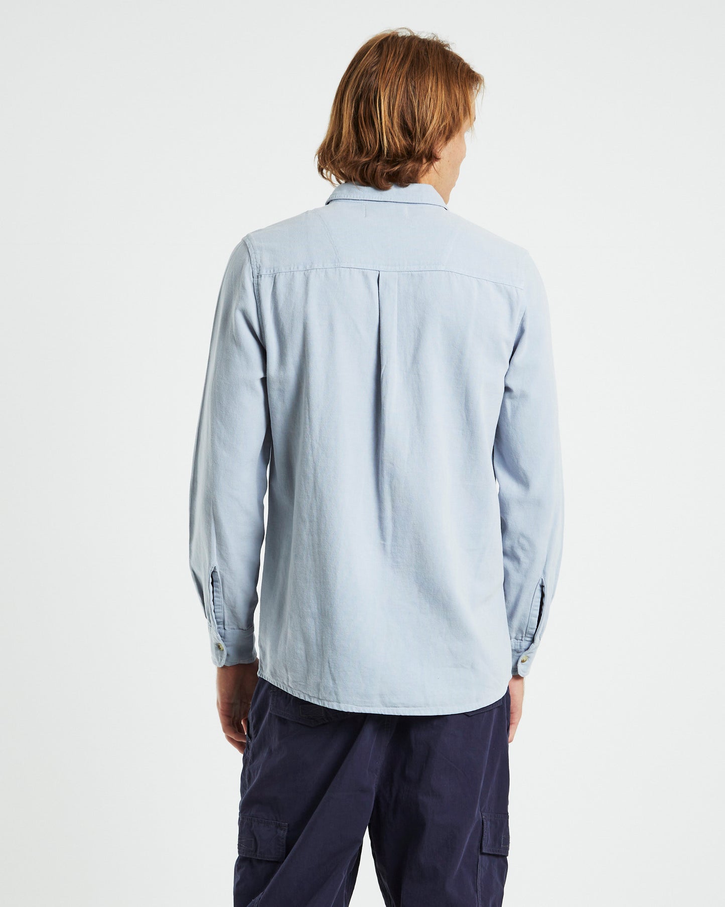 Men At Work Oxford Long Sleeve Shirt Sky Blue