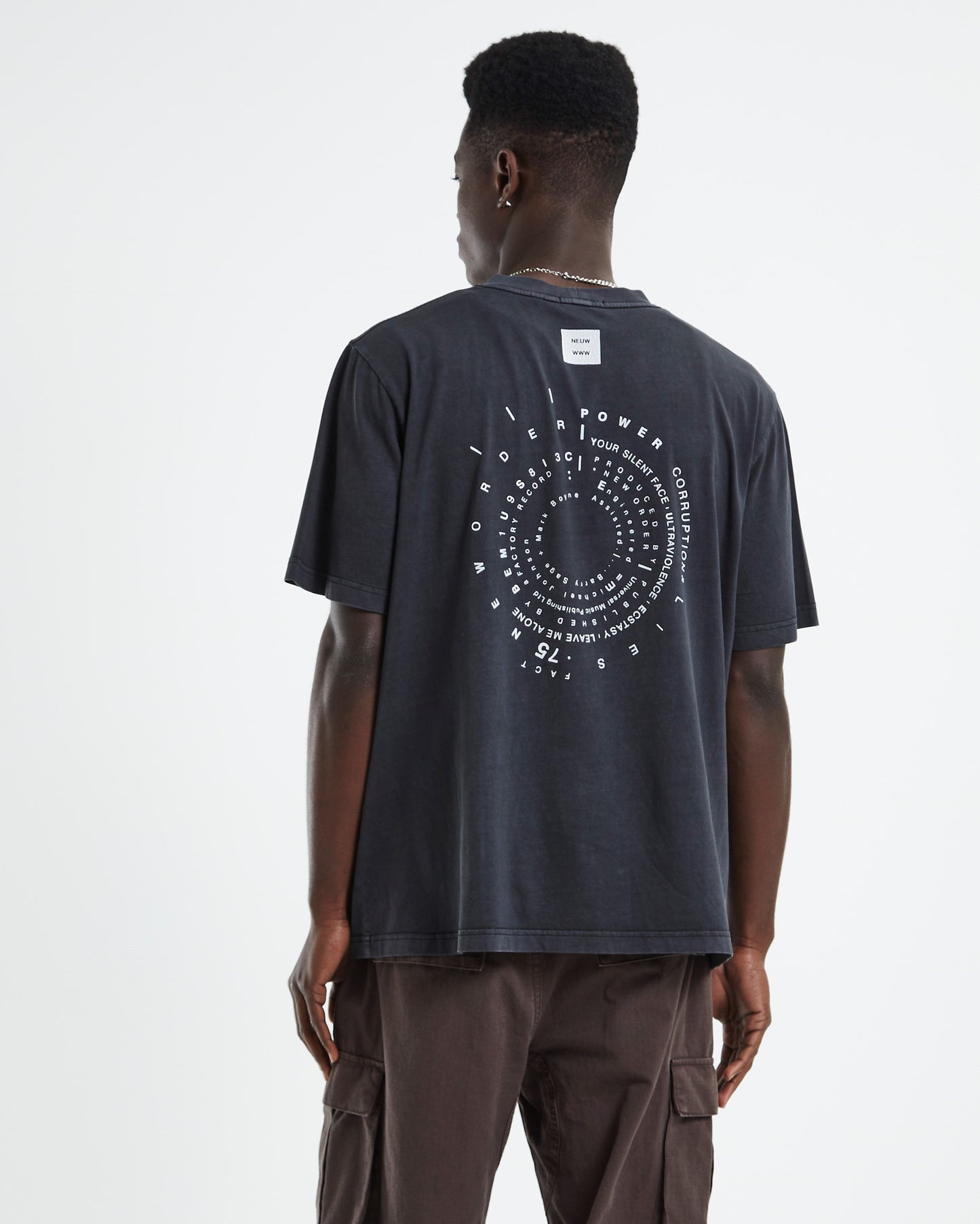 New Order Samo Vinyl Short Sleeve T-Shirt Black