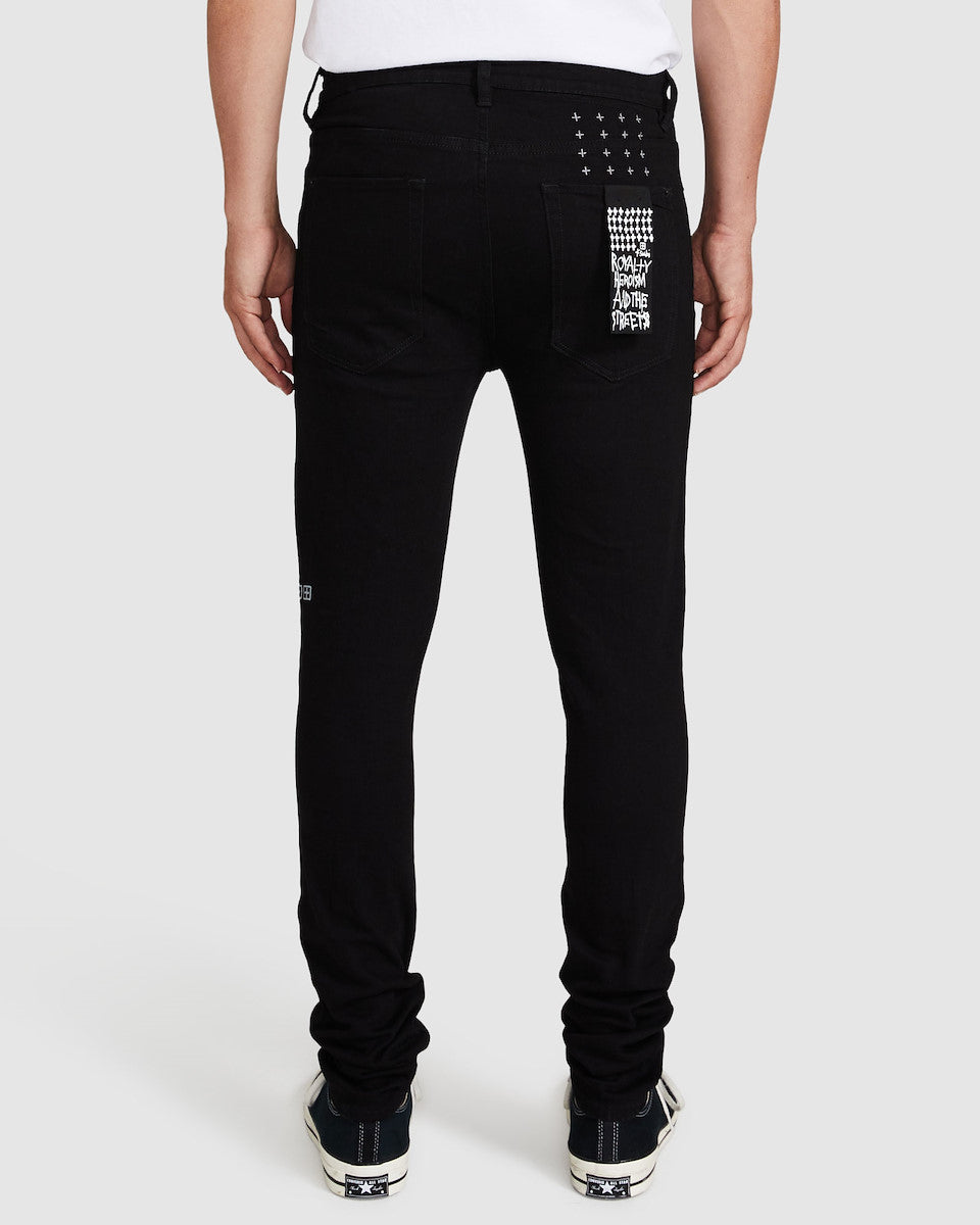 Van Winkle Jeans Rebel Trashed Black