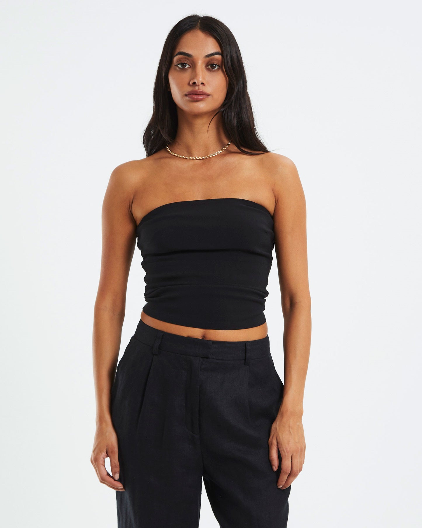 Bronte Longline Tube Top Black