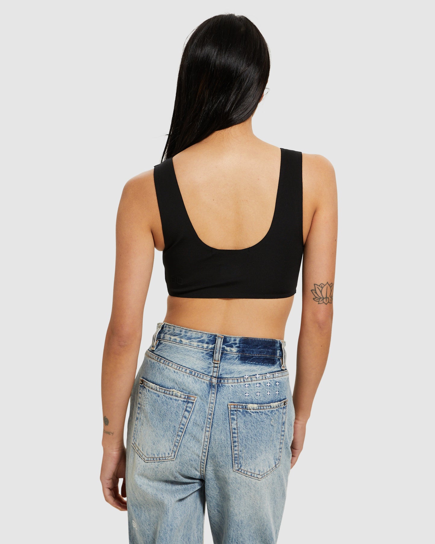 Bodkon Crop Tank Top Black