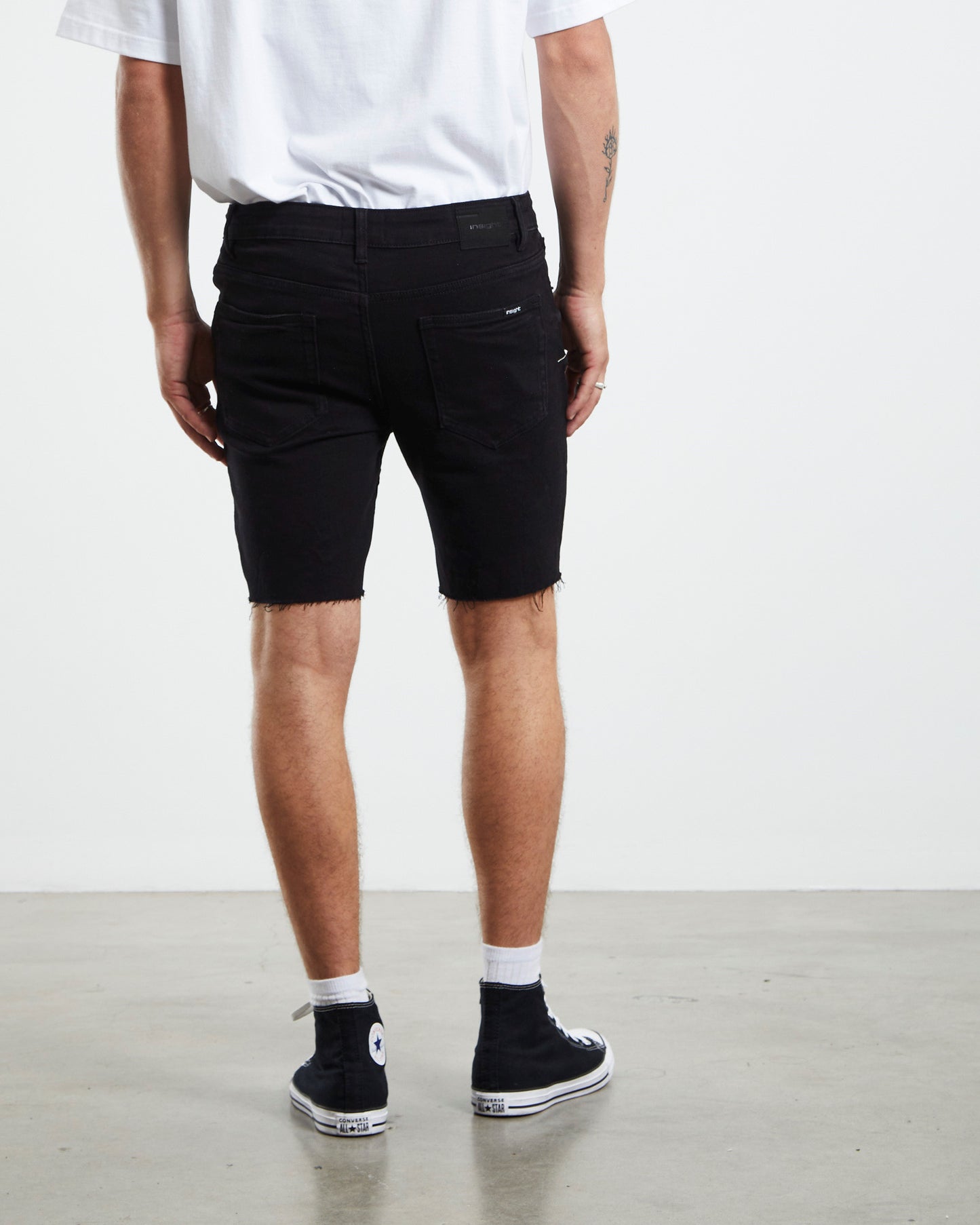 Pistol Denim Shorts Black Night