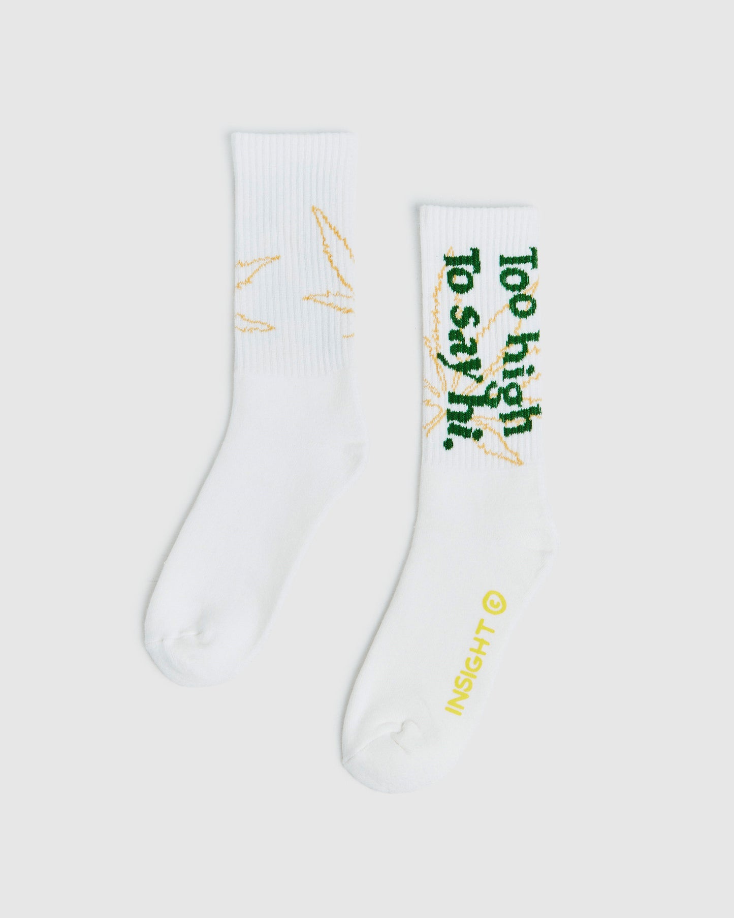 Too High Socks 2 Pack Green/White