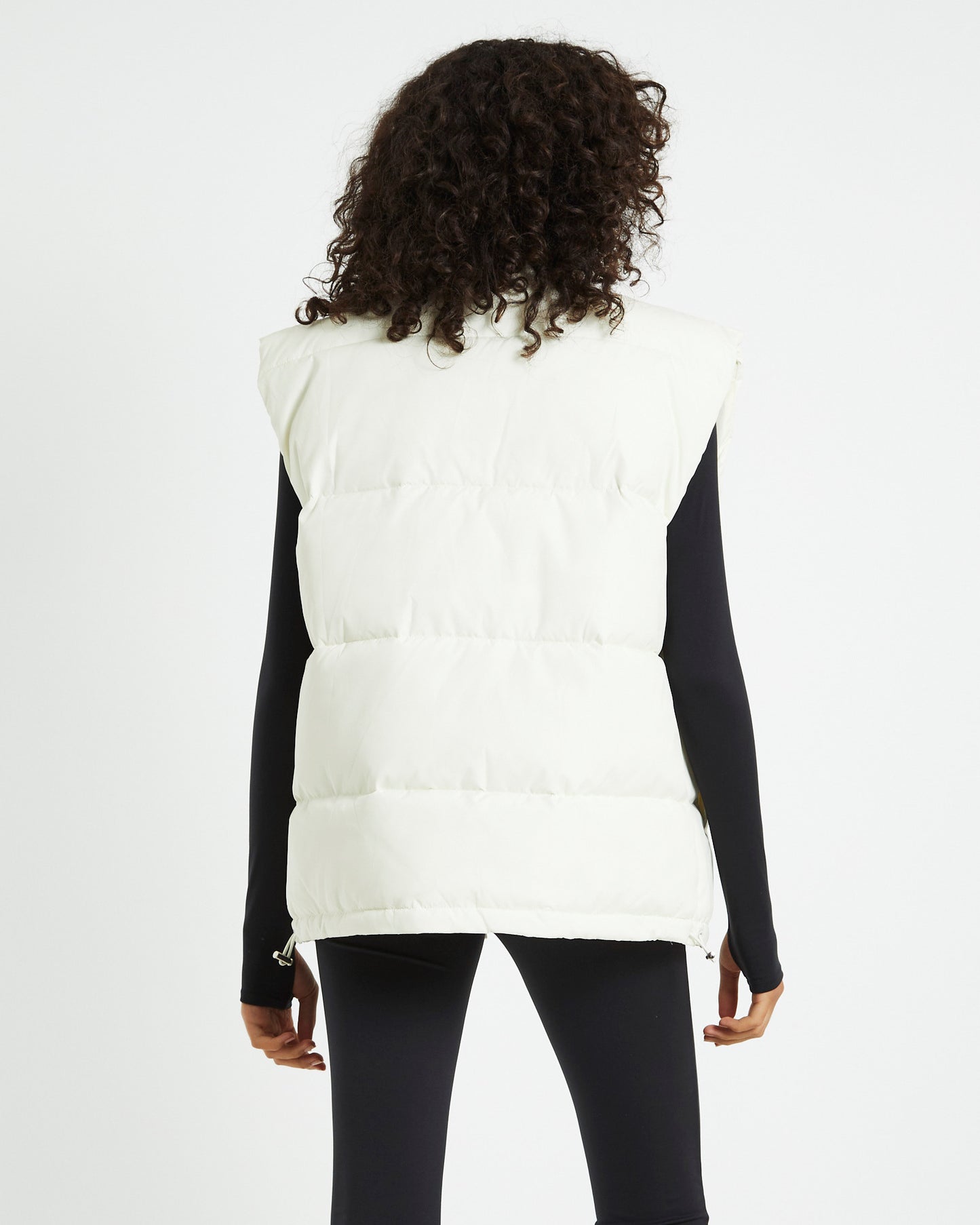 Longline Casey Puffer Vest Milk White