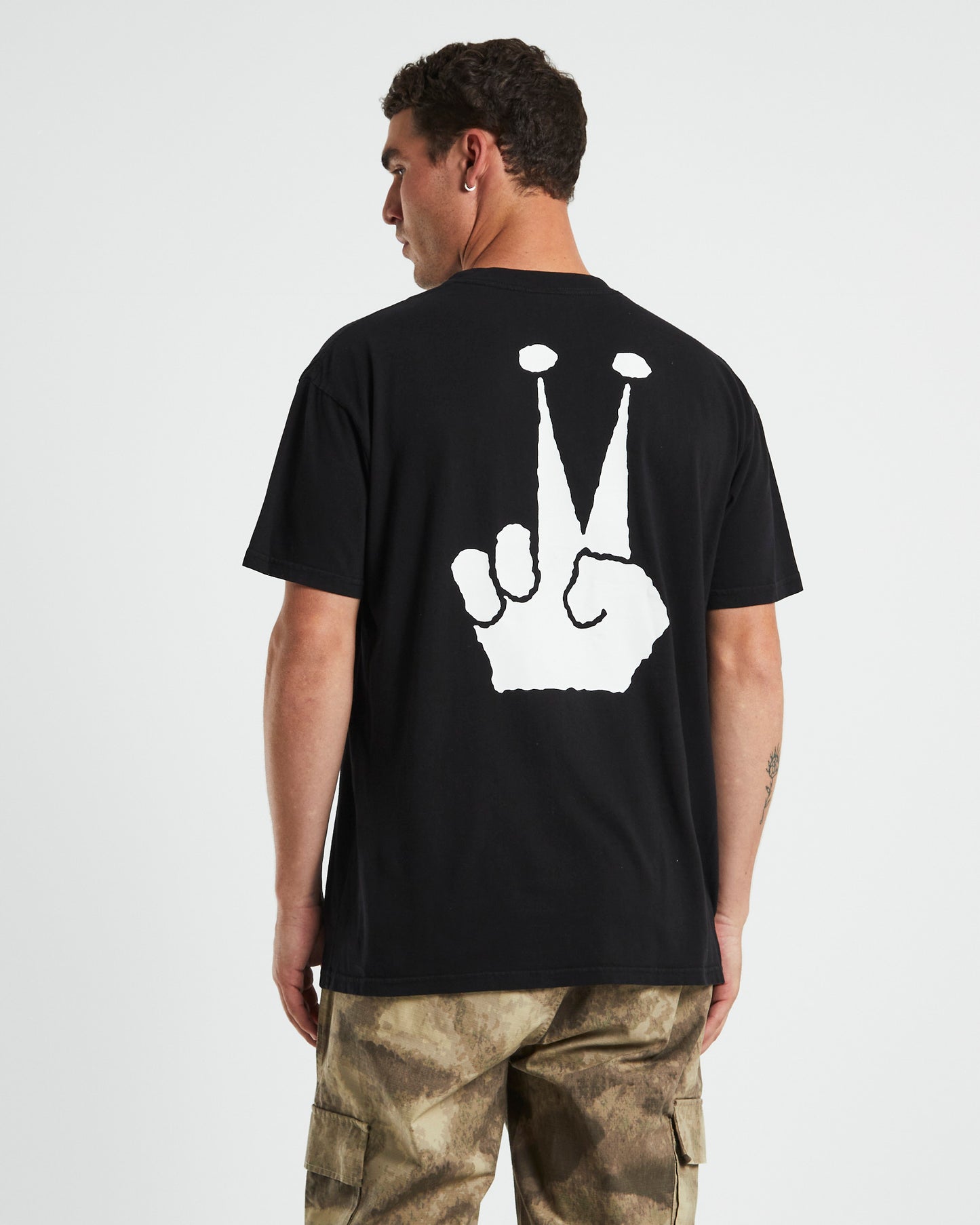 Peace Crown 50-50 Short Sleeve Tee Pigment Black