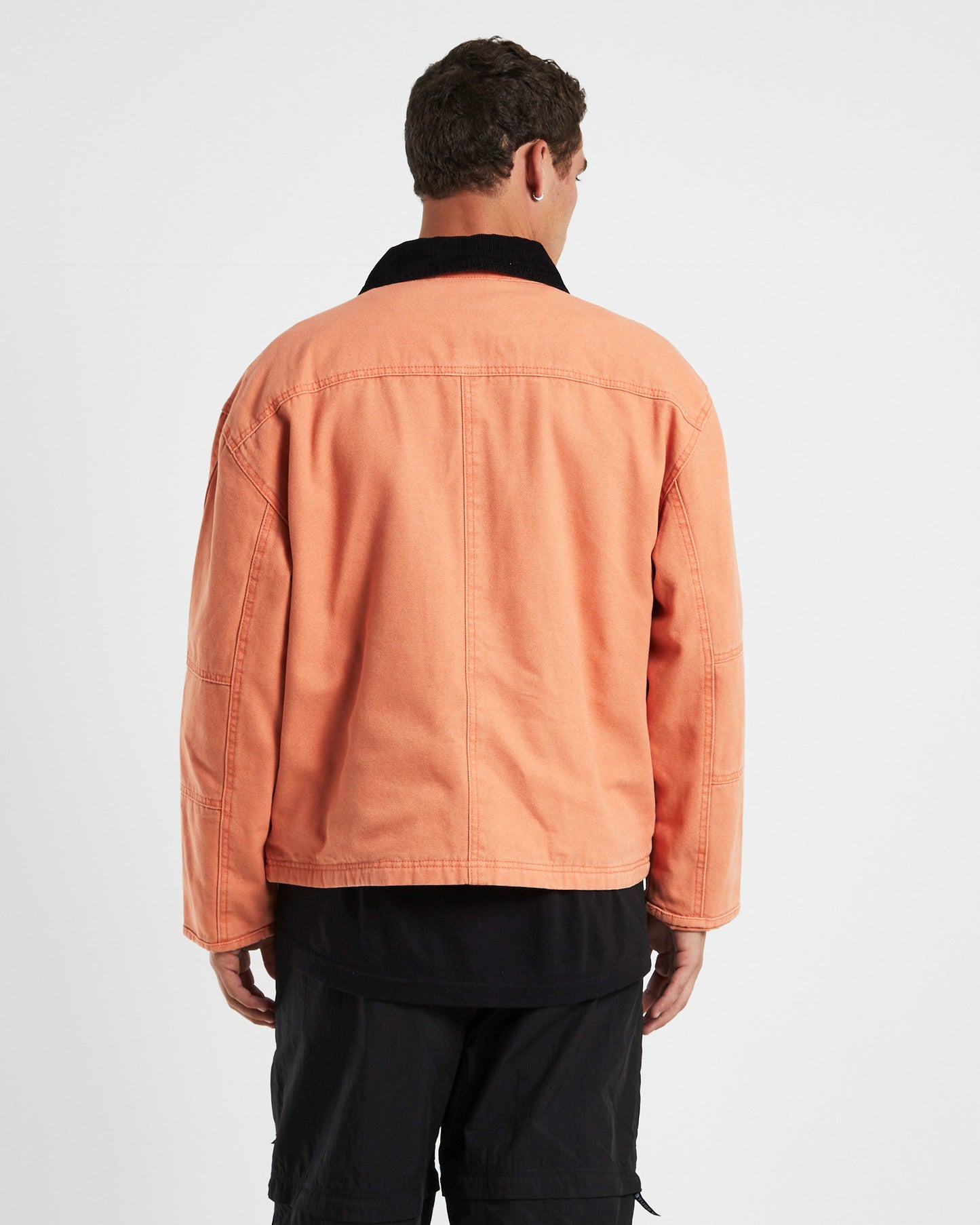 Washed Canvas Shop Jacket Washed Red