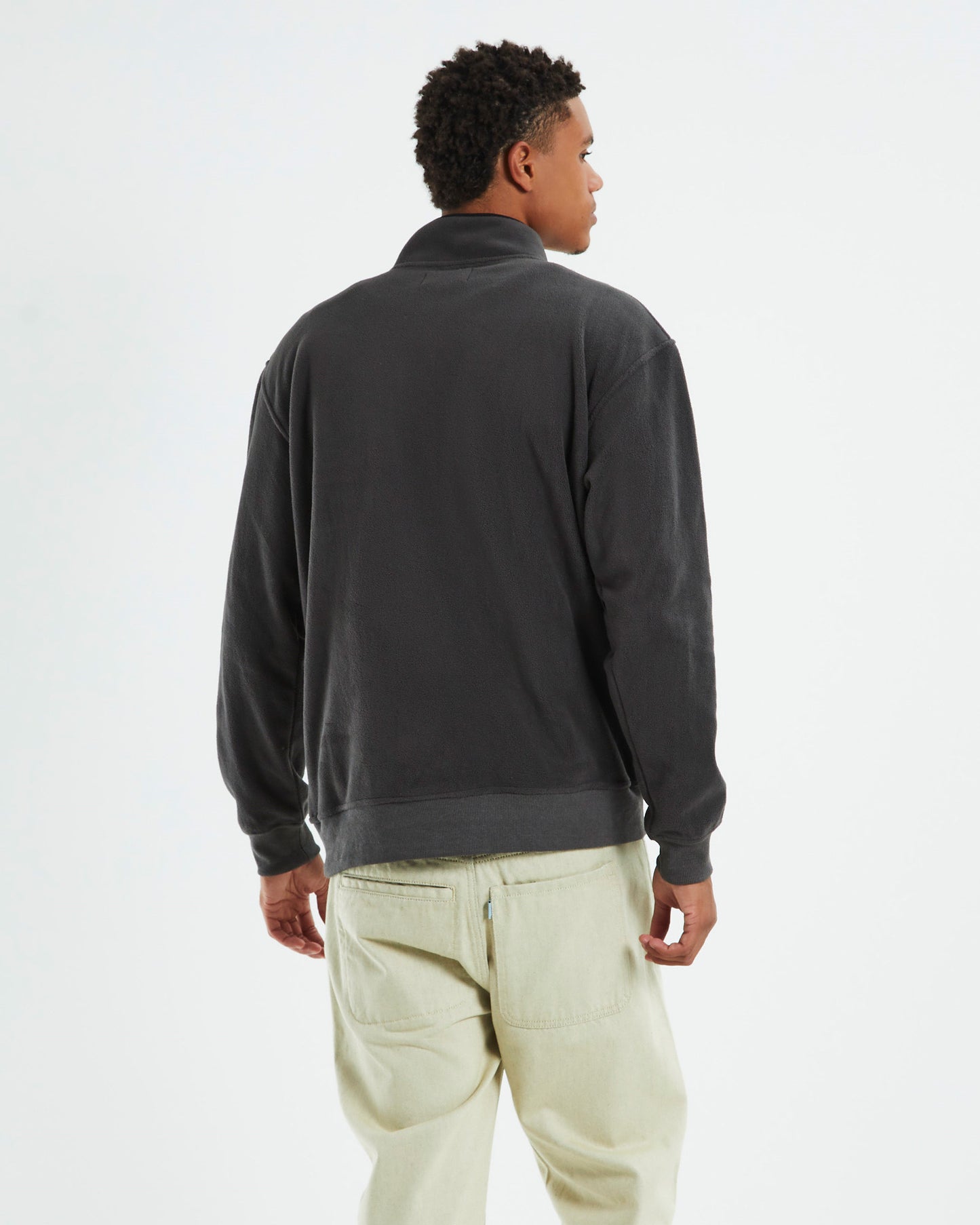 Polar Button Up Sweater Slate Grey