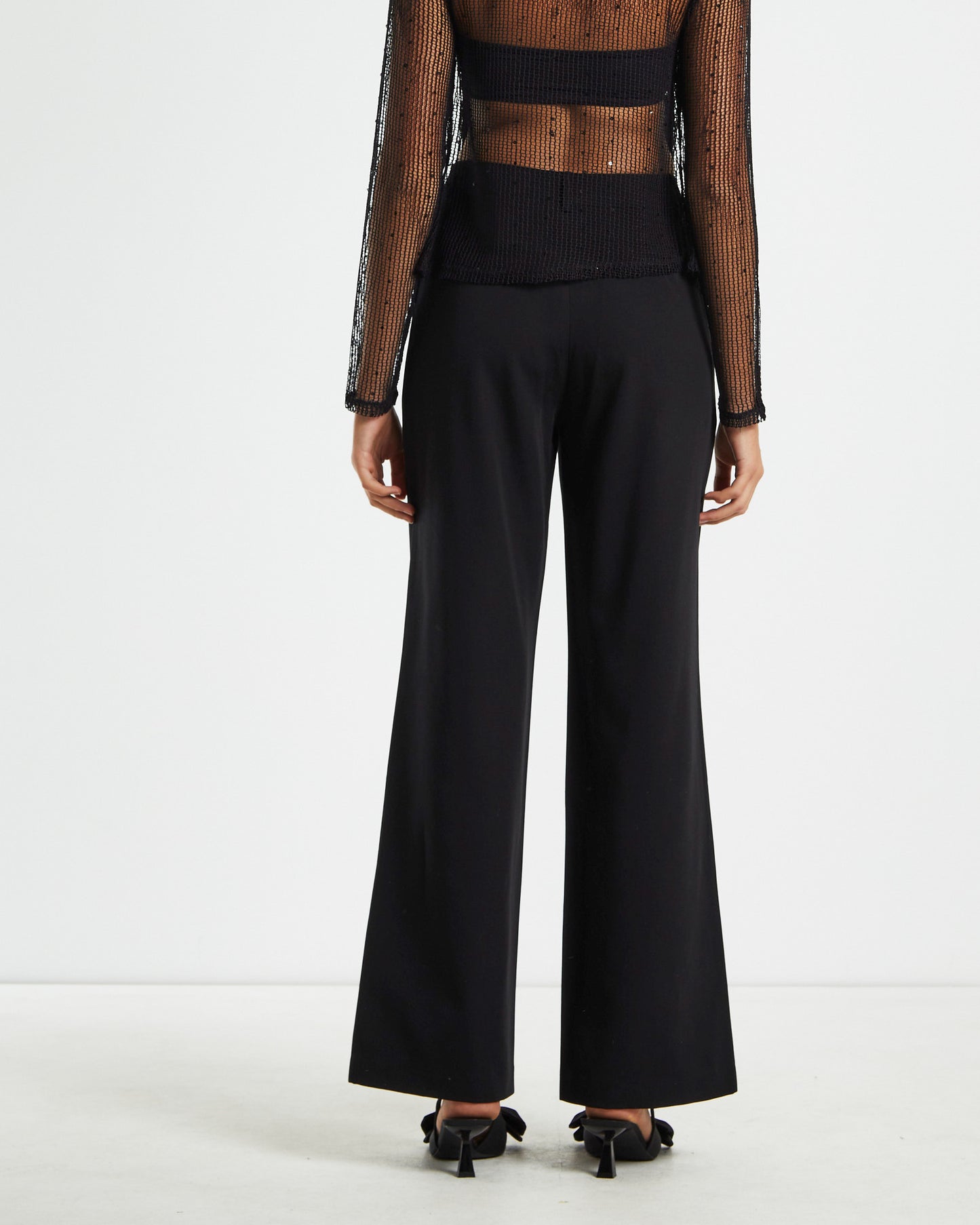 Valerie Straight Leg Suit Pants in Black
