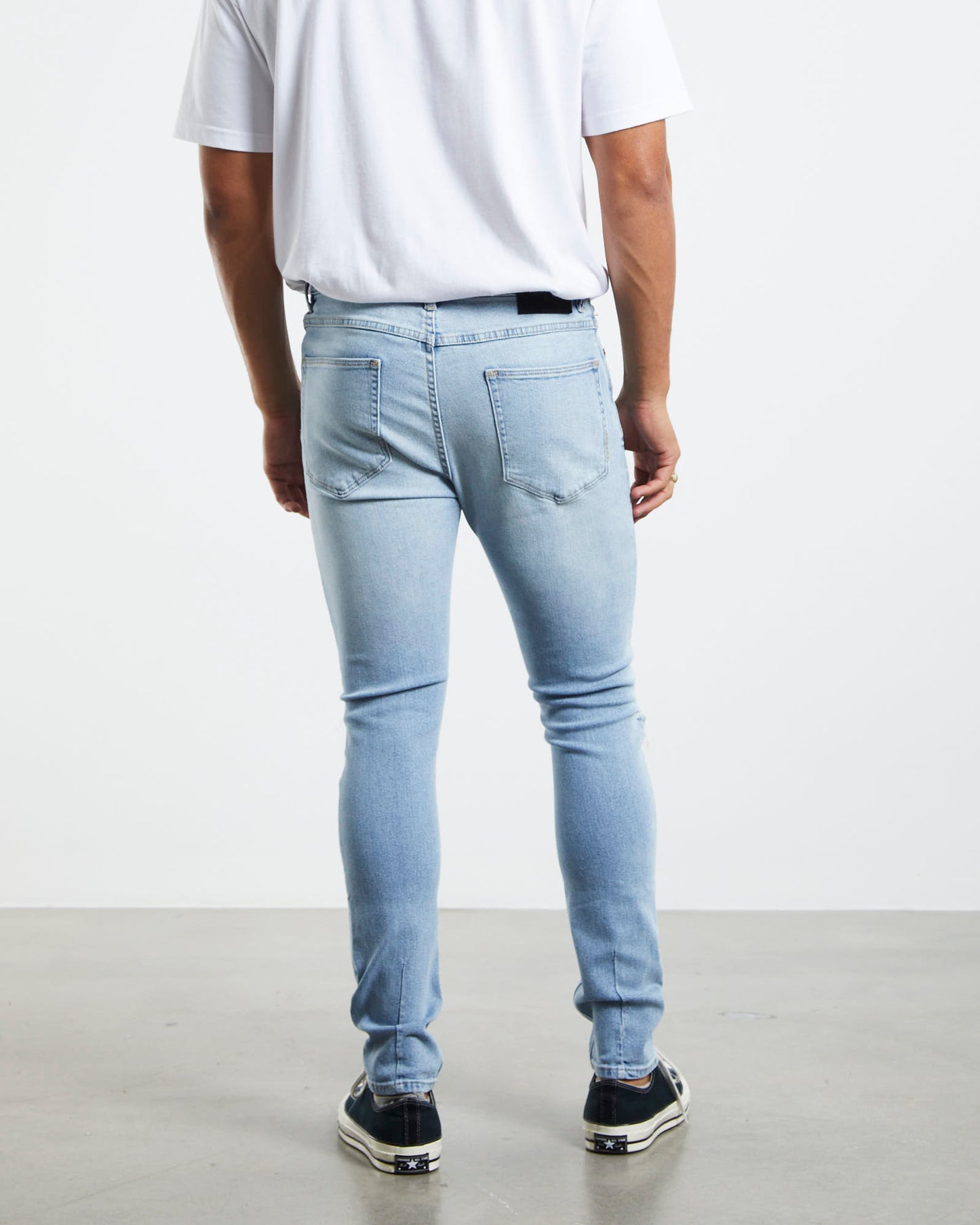 Rebel Skinny Denim Jeans Loaded Rip