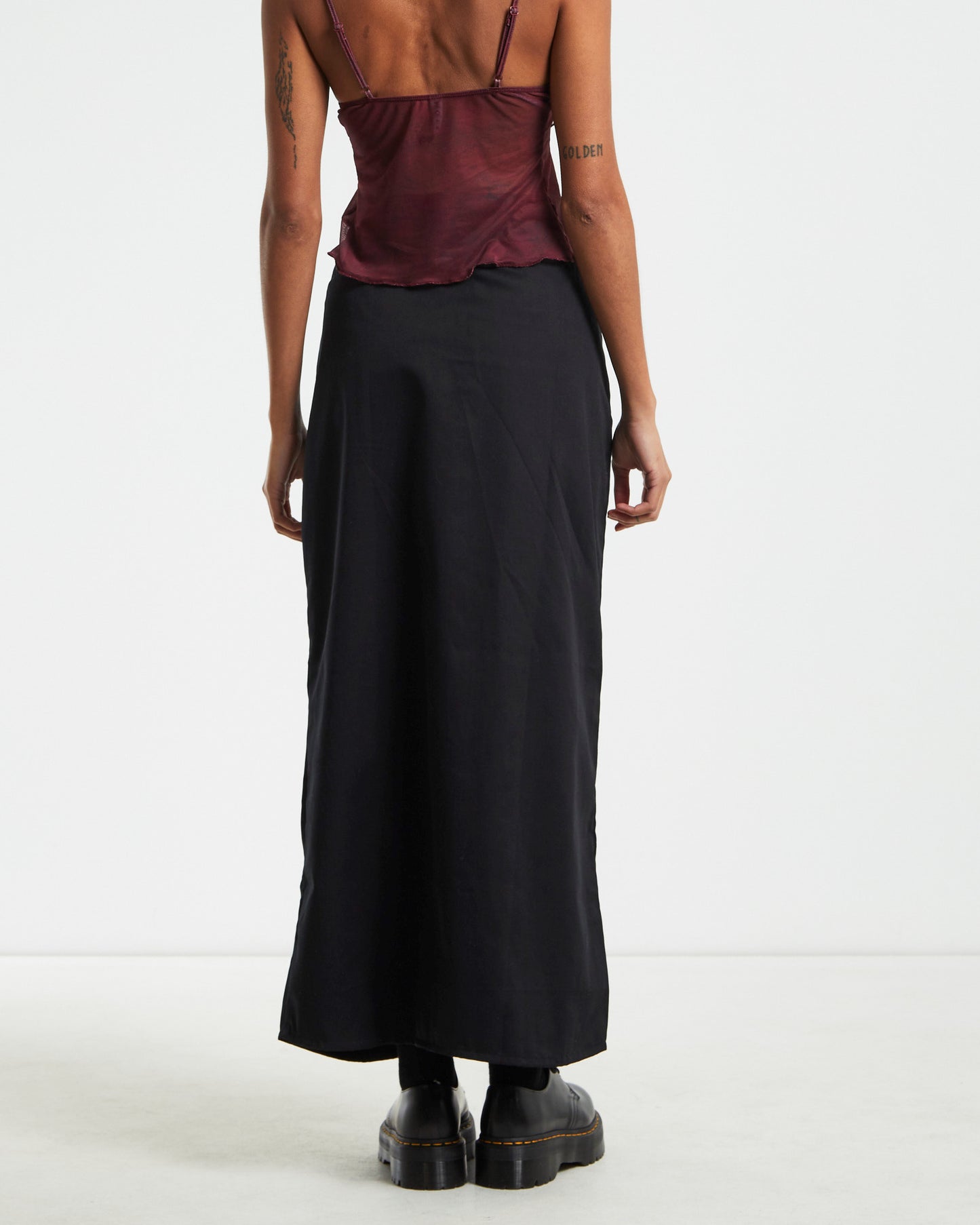 Haisley Cargo Maxi Skirt Black