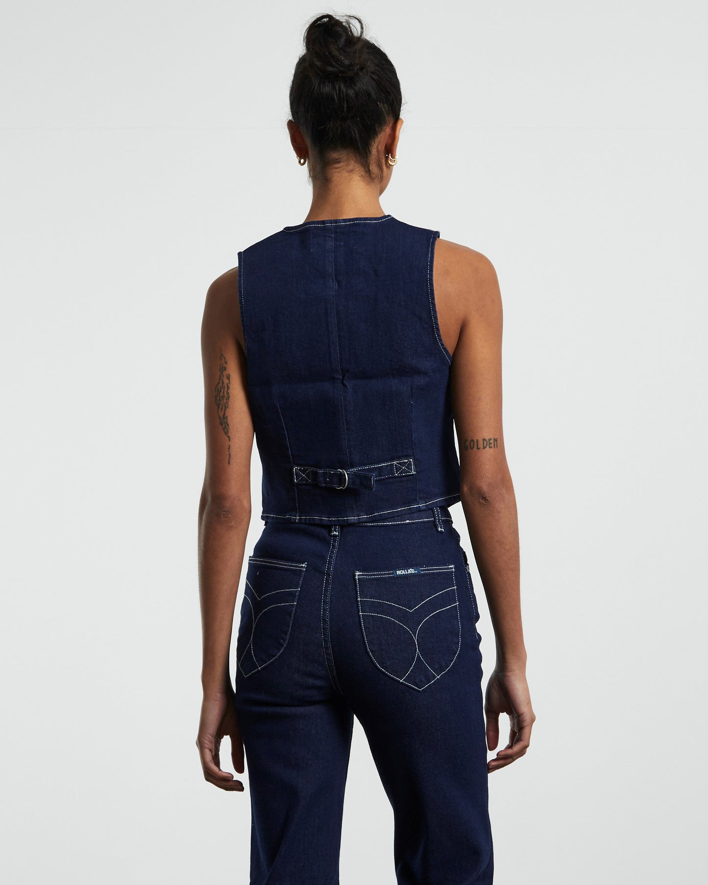 Dallas Denim Vest Dante Organic Blue