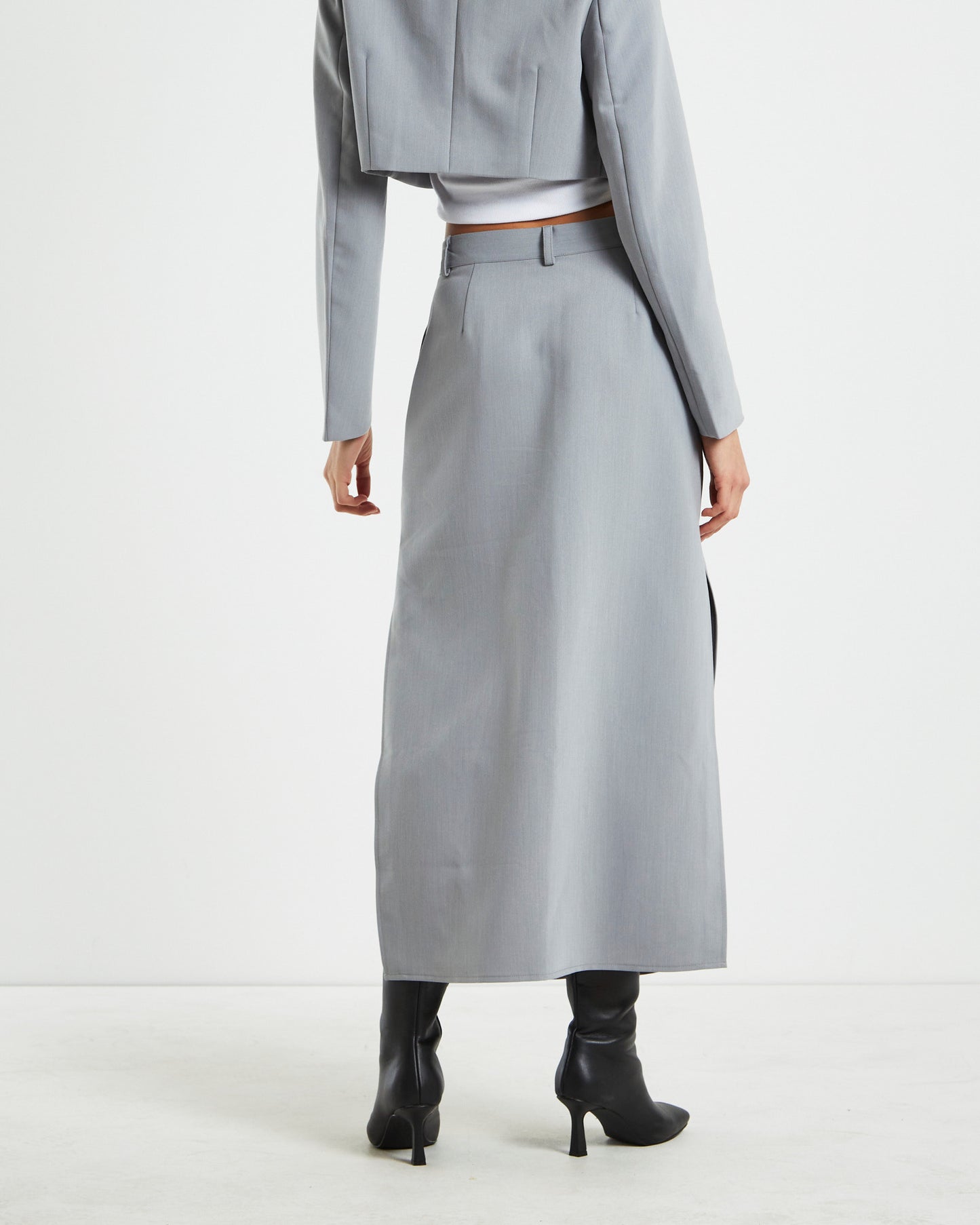 Myla Tailored Pencil Skirt Dove Grey