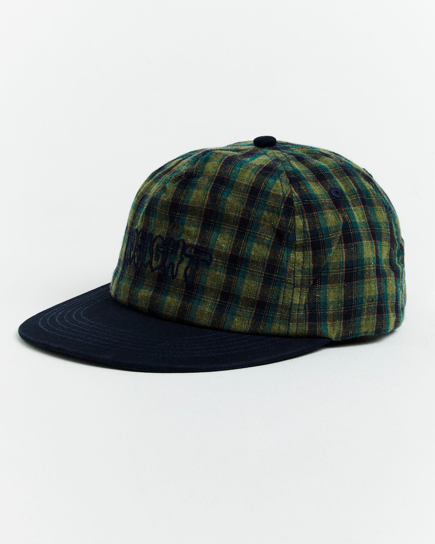Dudley Check Cap Green